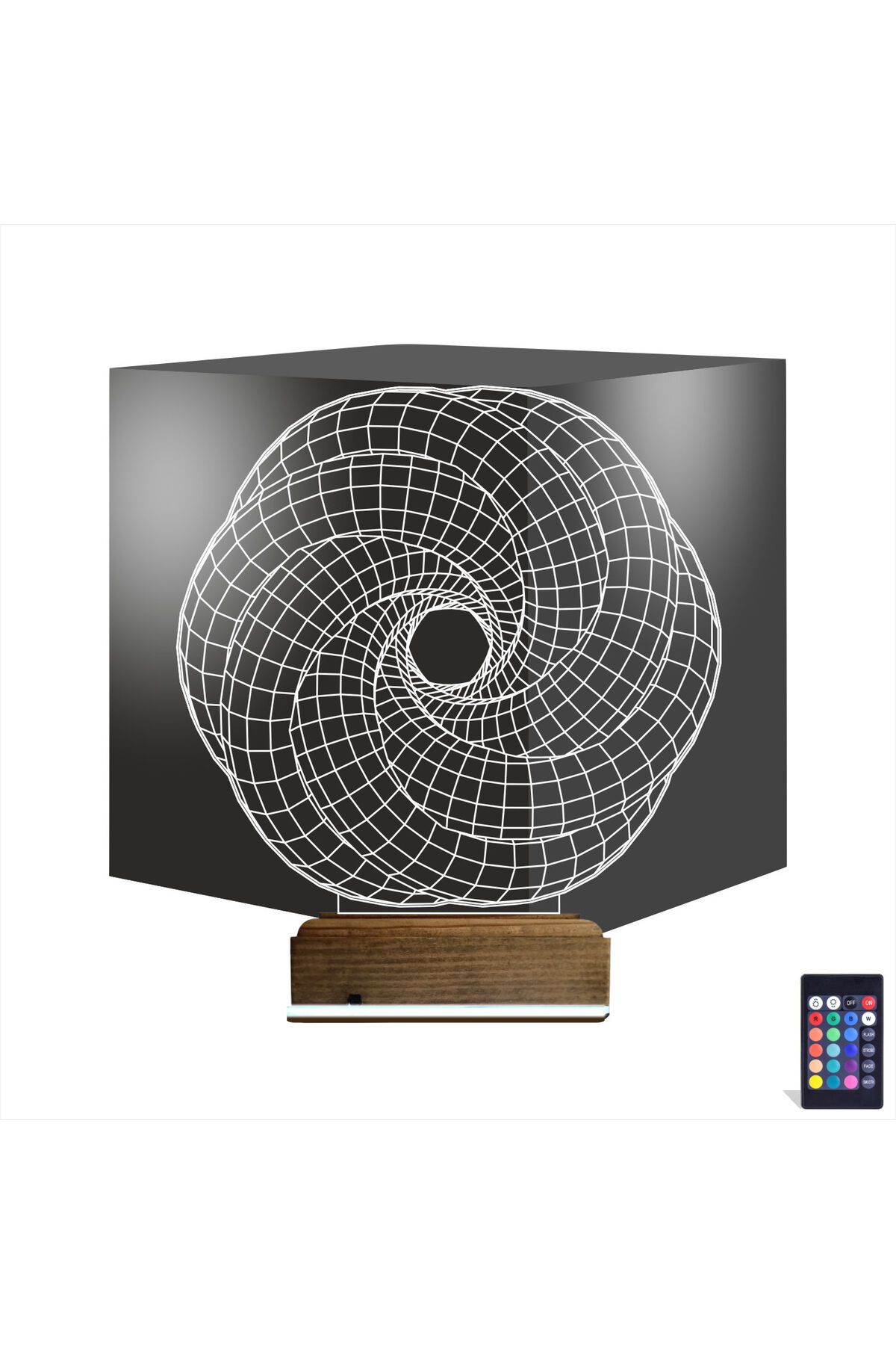 Kirppi 3d Lamba Geometrik Dekoratif V5 Masa Gece Lambası