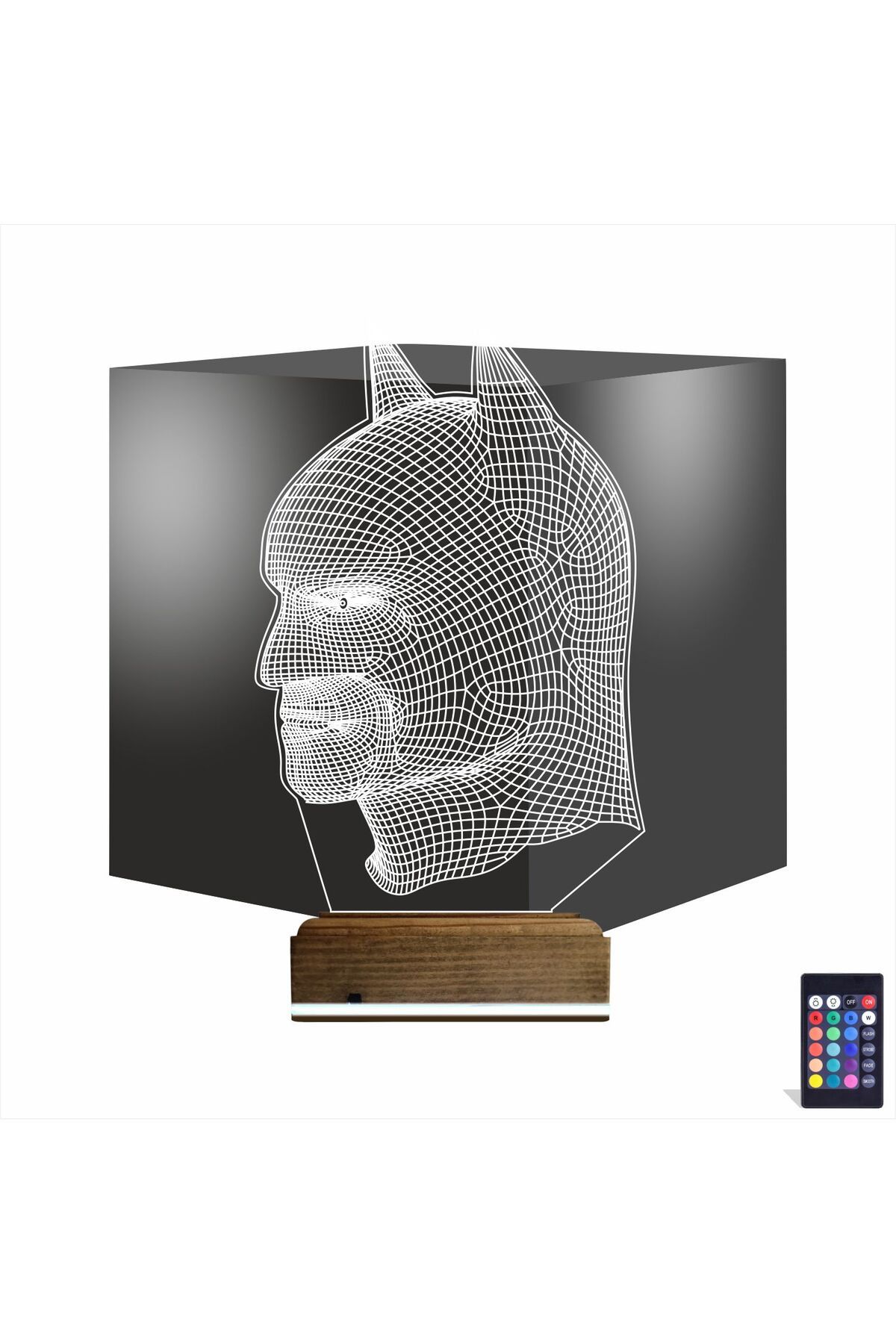 Kirppi 3d Lamba Batman Çizgi Karakter V1 Masa Gece Lambası