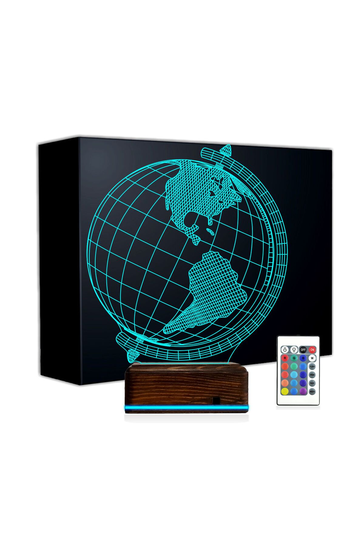 Kirppi 3d Lamba Dünya Globe Ofis Hediye Masa Gece Lambası