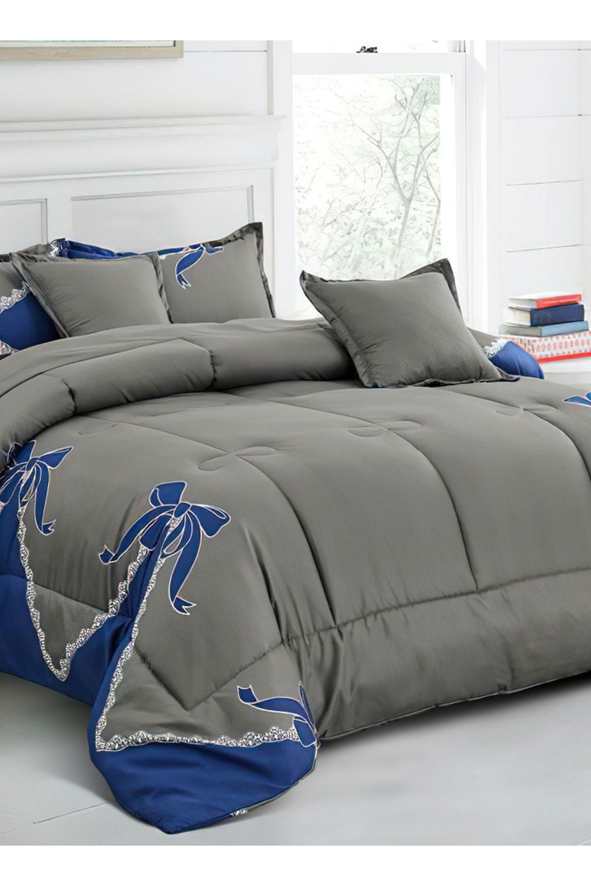 Generic-Comforter Set 4 Piece Single Size Elegant Bedspread Lightweight Comforter Suitable for All Seasons 3