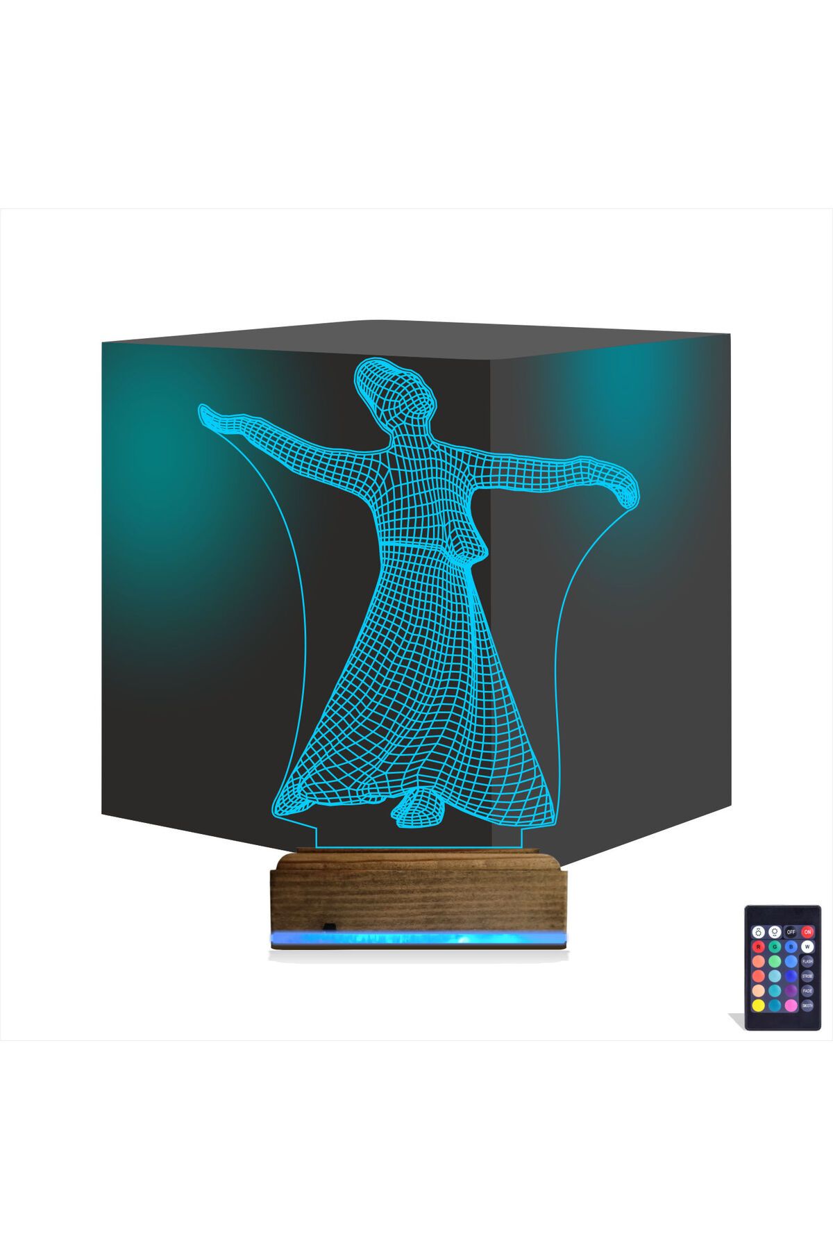 Kirppi 3d Lamba Semazen Mevlana Masa Gece Lambası
