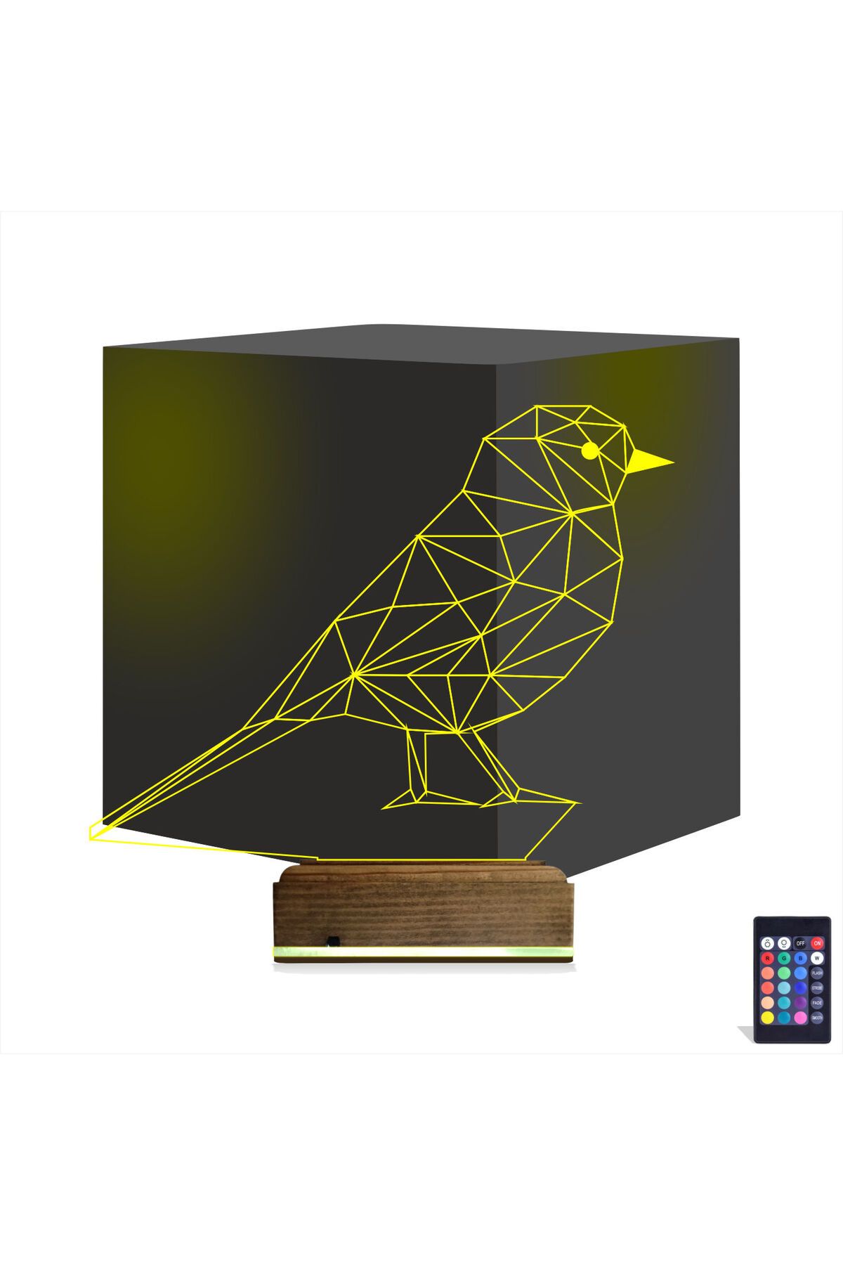 Kirppi 3d Lamba Kuş Kanarya Taraftar Masa Gece Lambası
