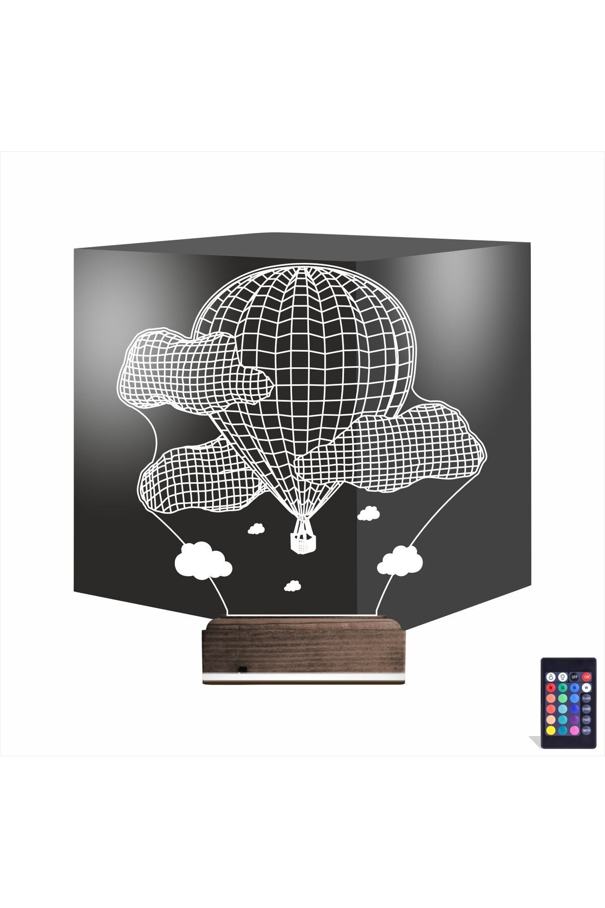 Kirppi 3d Lamba Uçan Balon Bulut Masa Gece Lambası