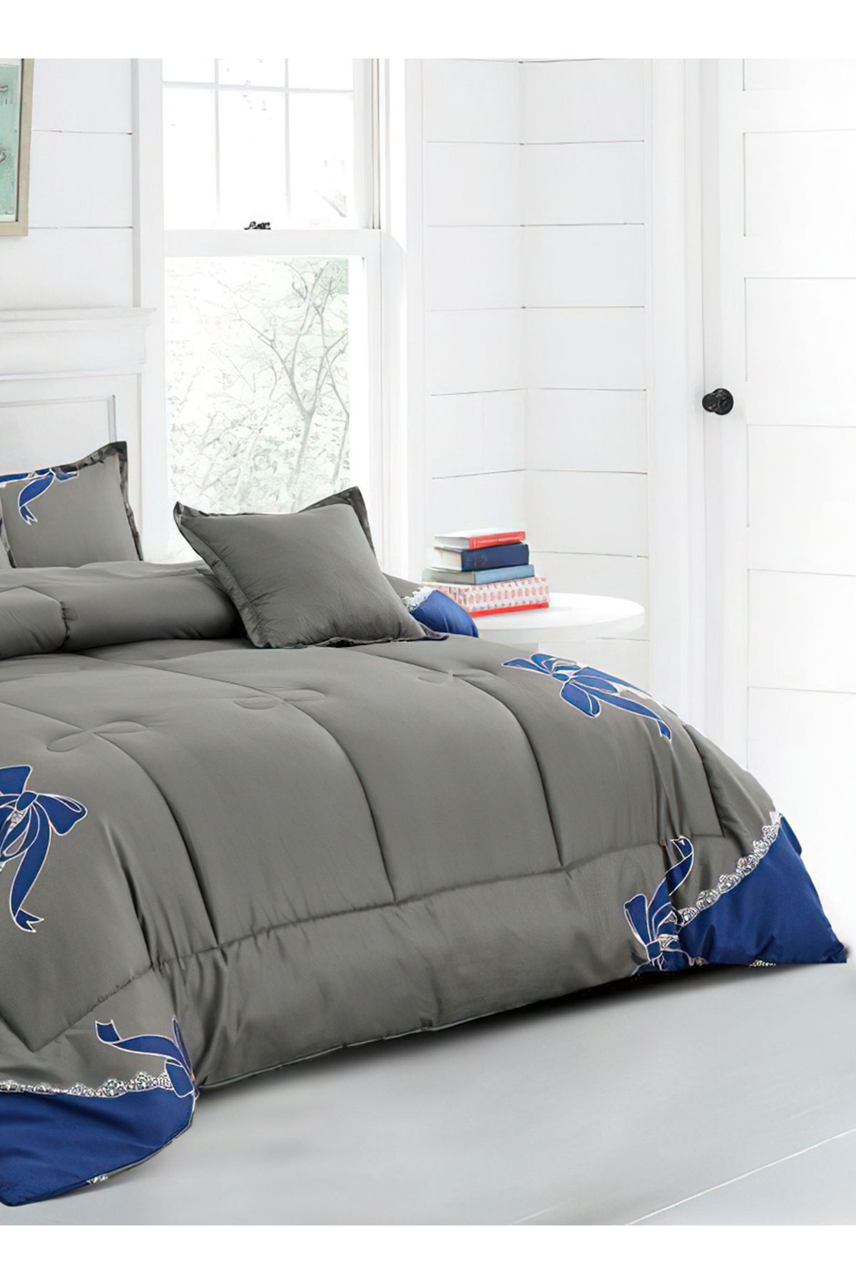 Generic-Comforter Set 4 Piece Single Size Elegant Bedspread Lightweight Comforter Suitable for All Seasons 4