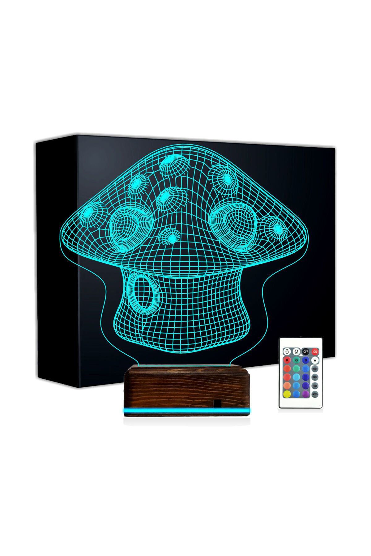 Kirppi 3d Lamba Çocuk Odası Mantar Masa Gece Lambası