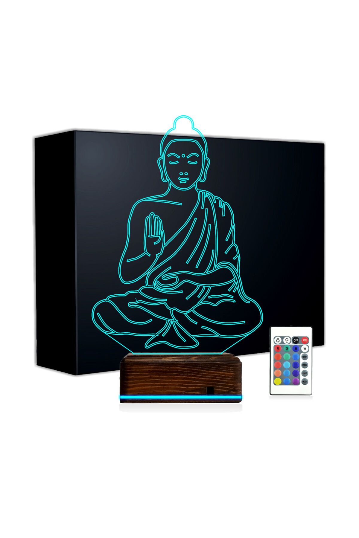 Kirppi 3d Lamba Yoga Buda Masa Gece Lambası