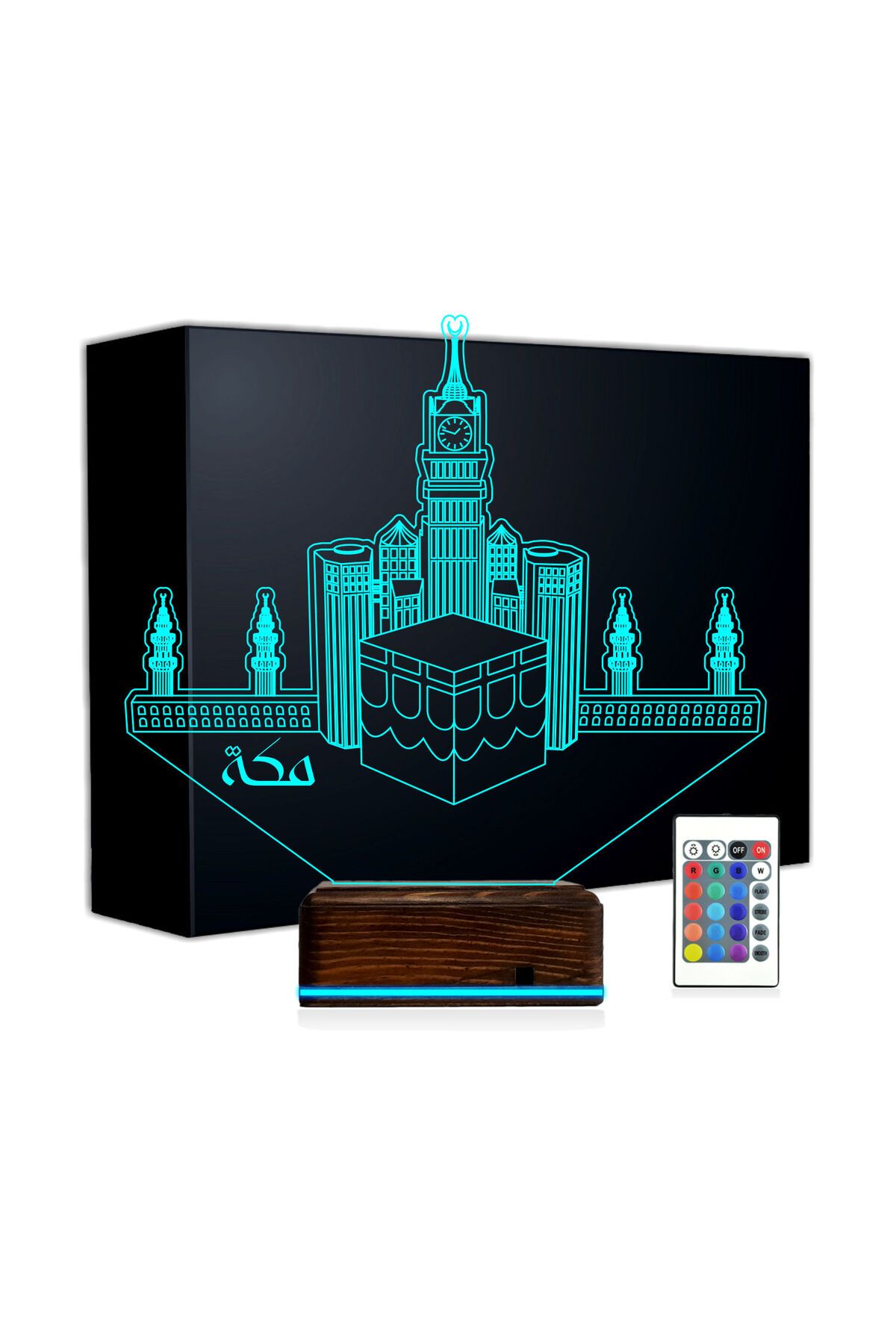 Kirppi 3d Lamba Kabe Mekke Masa Gece Lambası