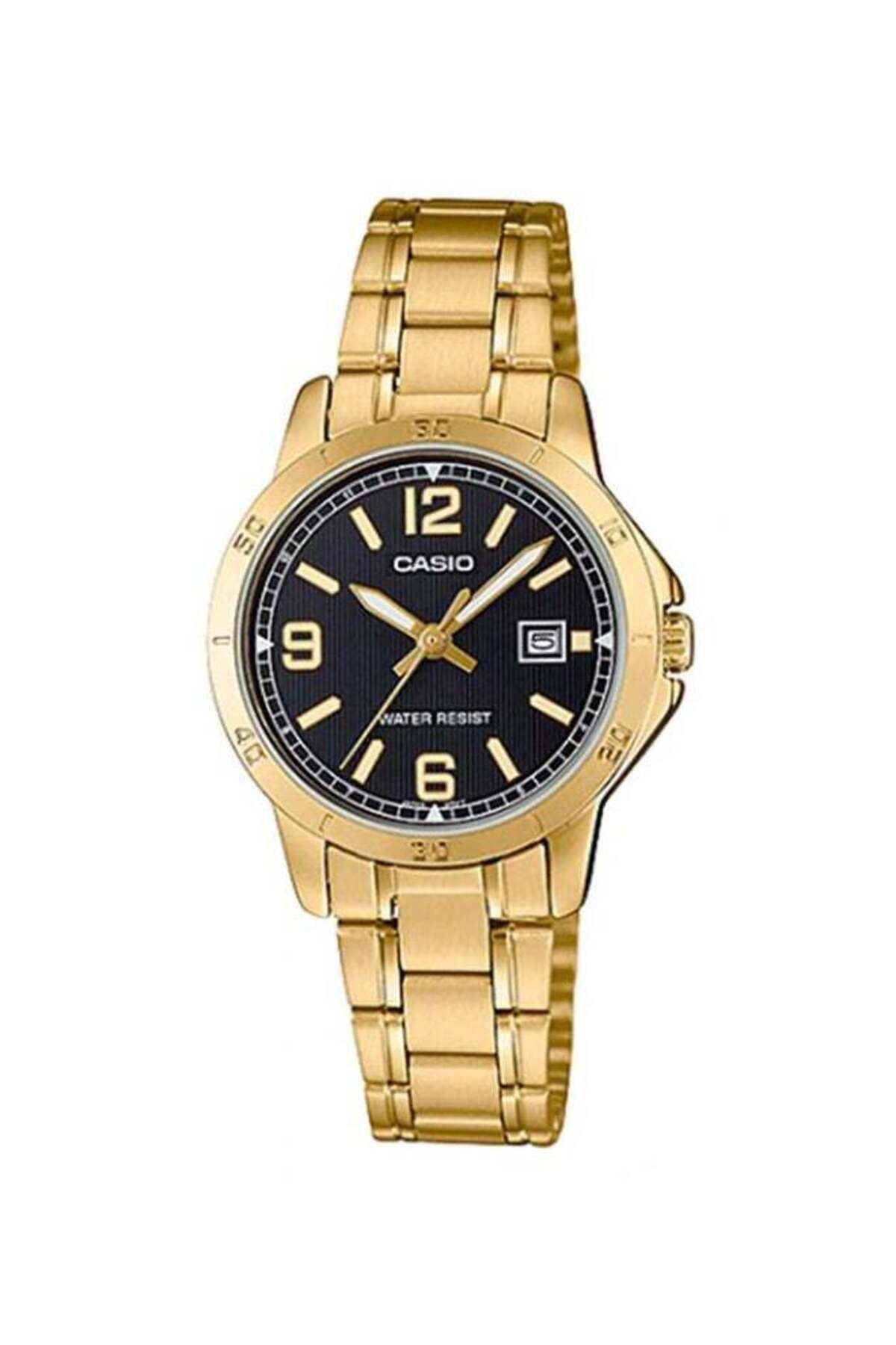 Casio-Casio Analog Couple Watch with Gold Hands MTP/LTP-V004G-1BUDF 1