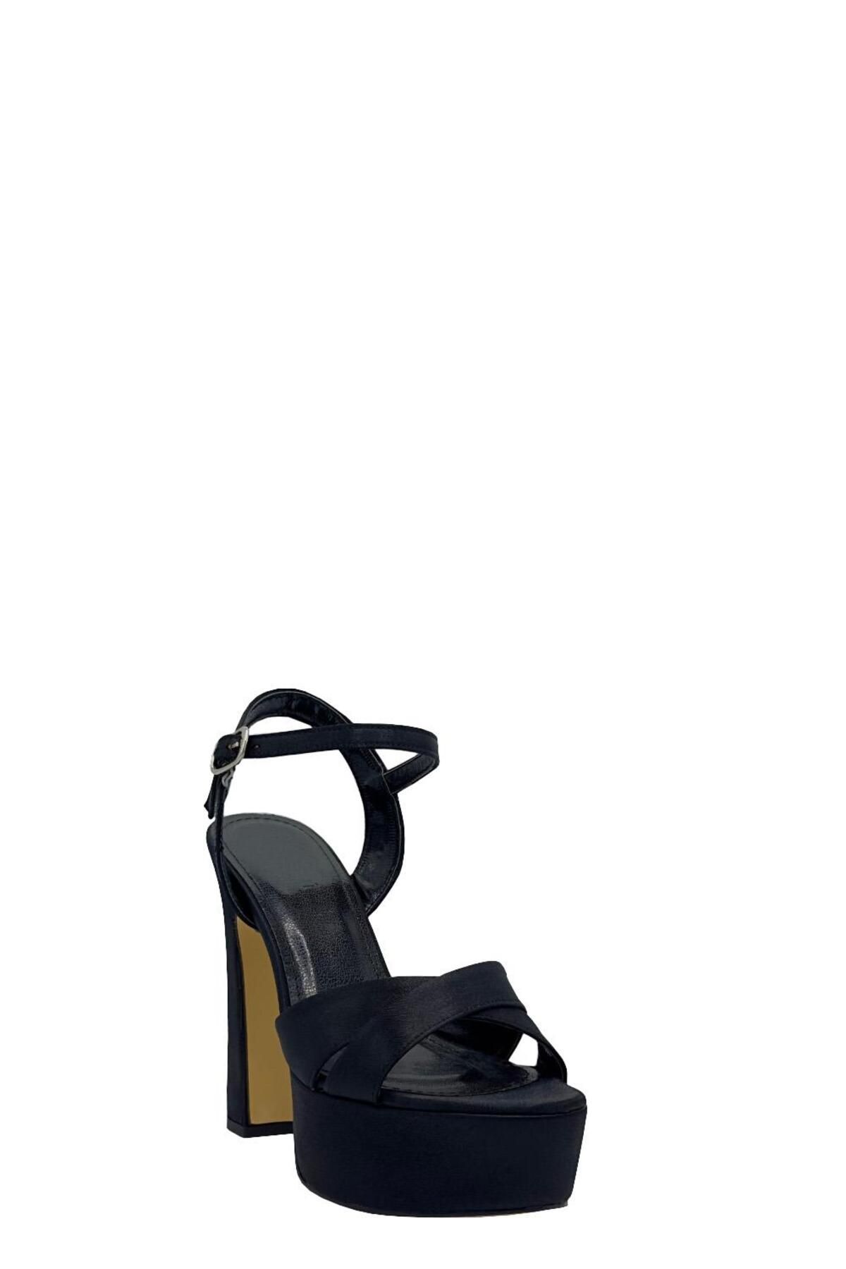 کفش مجلسی زنانه 010 2040 ساتن سیاه اورجینال Moulin Shoes