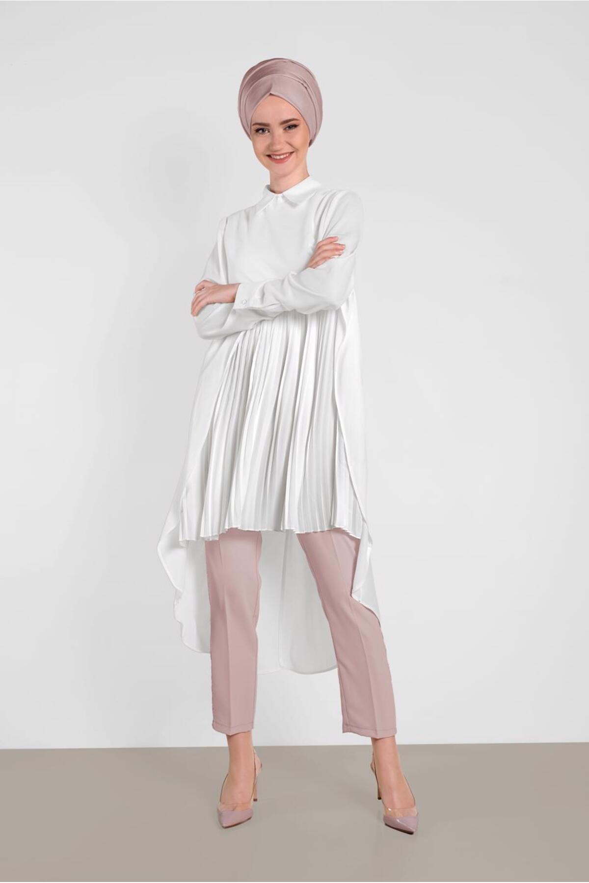 آلوینا تونیک حریر پلیسه دار ۴۴۷۴ آلوینا تونیک حریر پلیسه دار ۴۴۷۴