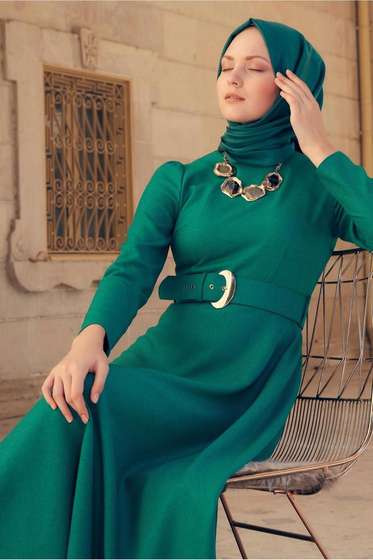 لباس گشاد کمربند 43316 Alvina