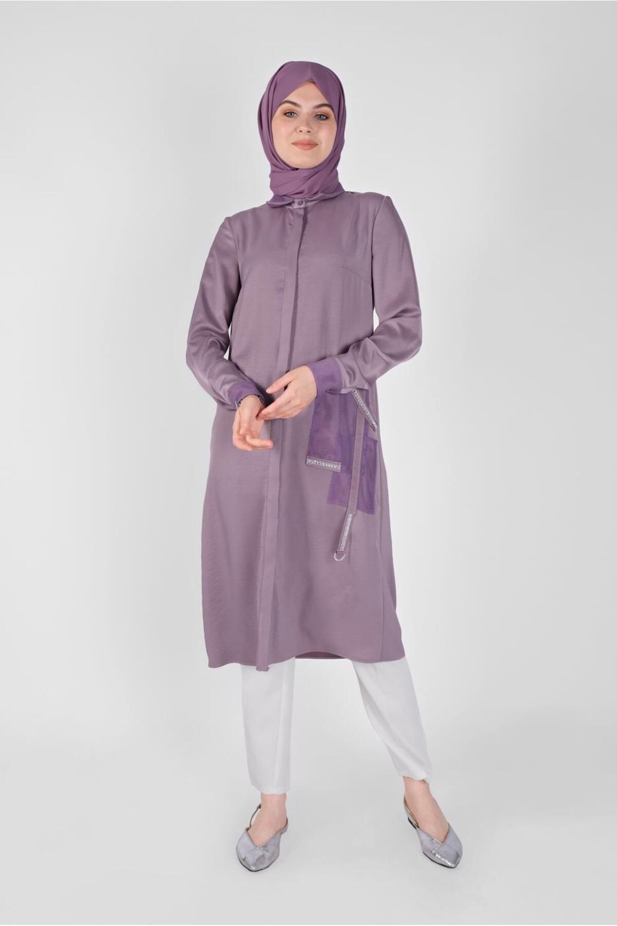 تونیک دگمه سنگی خالص 41498 Alvina