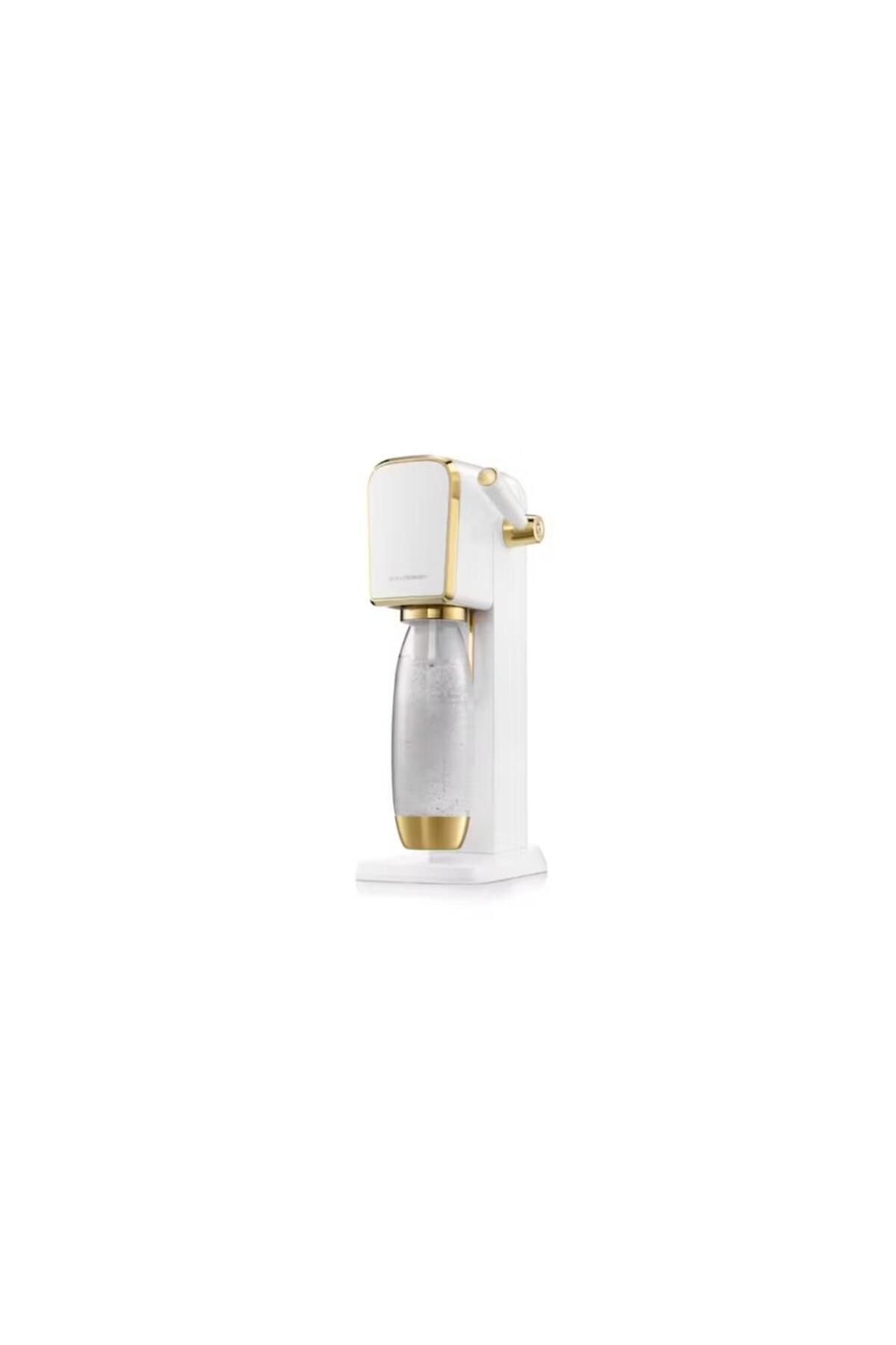 sodastream-SodaStream Art Soda Maker, Carbonation Bottle + CO2 Cylinder (White/Gold) 2