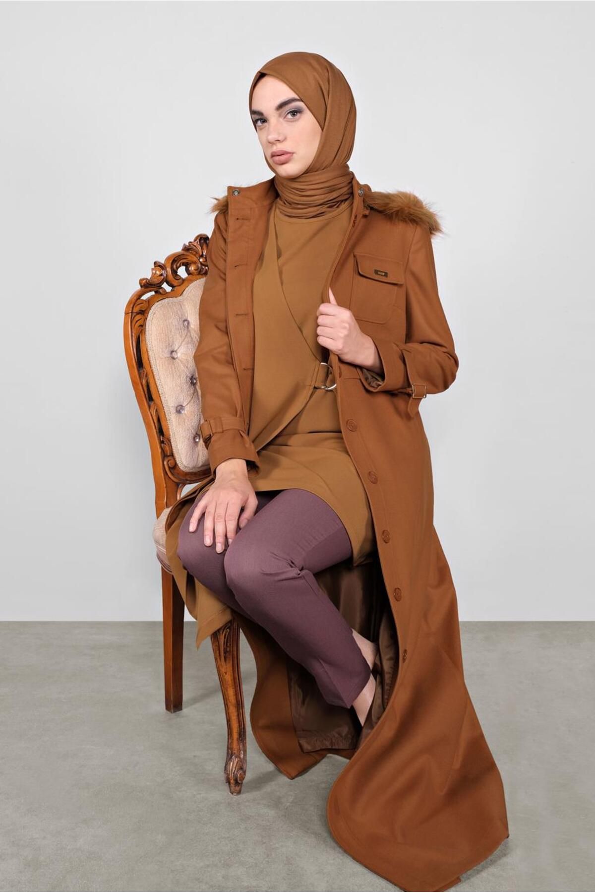 مانتو HOODED WAITED 90048 Alvina