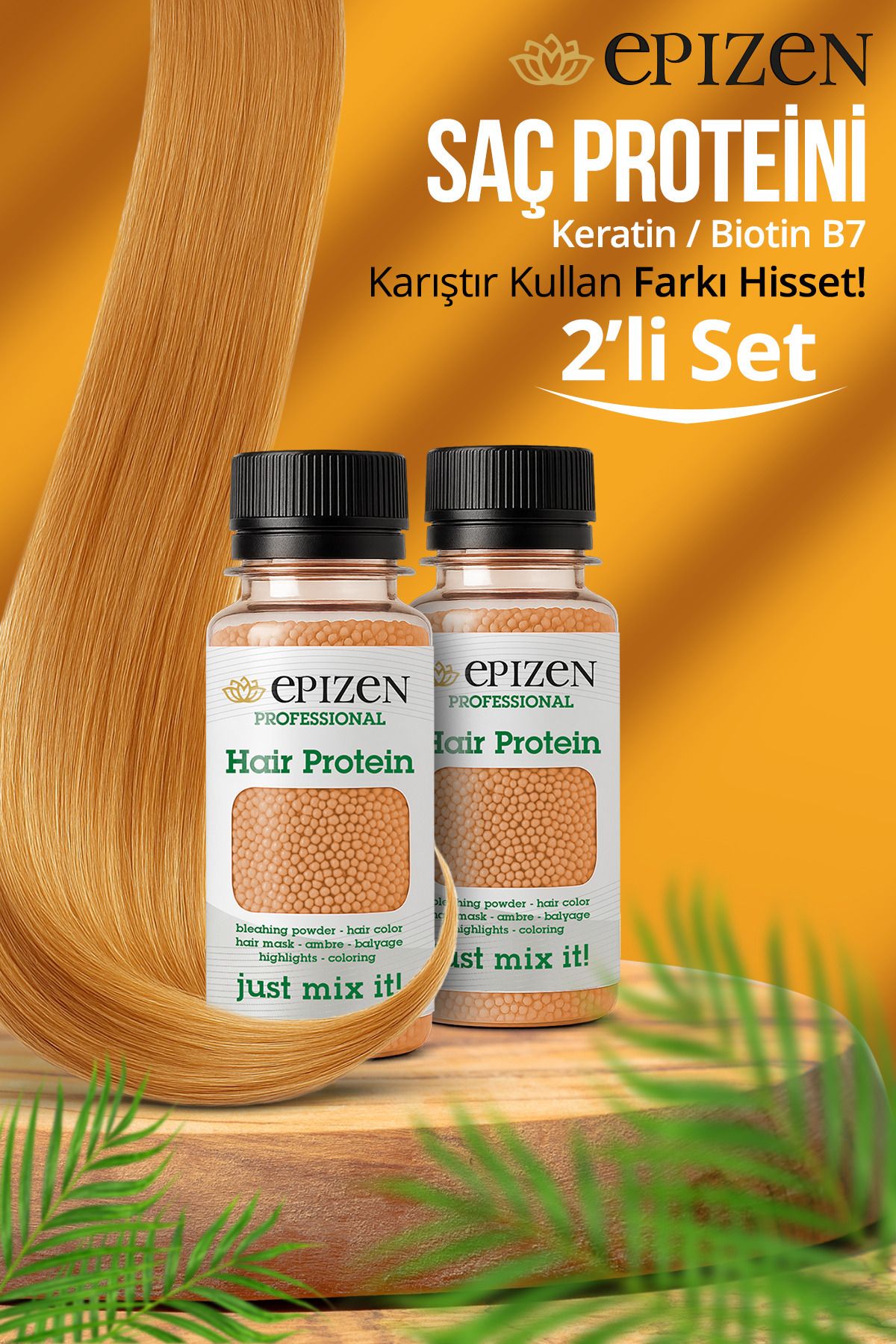 EPİZEN 2 li Saç Bakım Proteini / Yıpranmalara Ve Dökülmelerde / Saç Açma Ve Boya İşlemlerinde Mucize Ürün