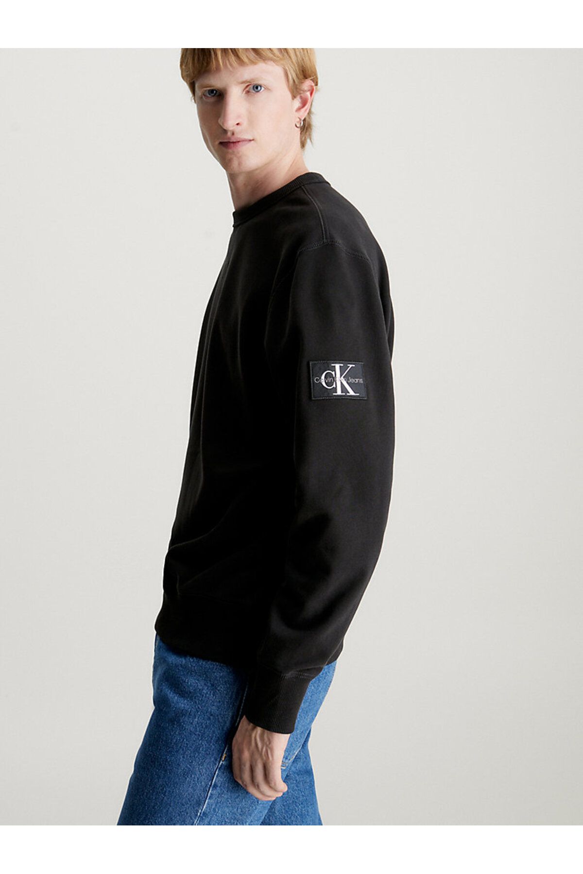 سویشرت مشکی مردانه دوچرخه نشان Yaka پیراهن سیاه Calvin Klein