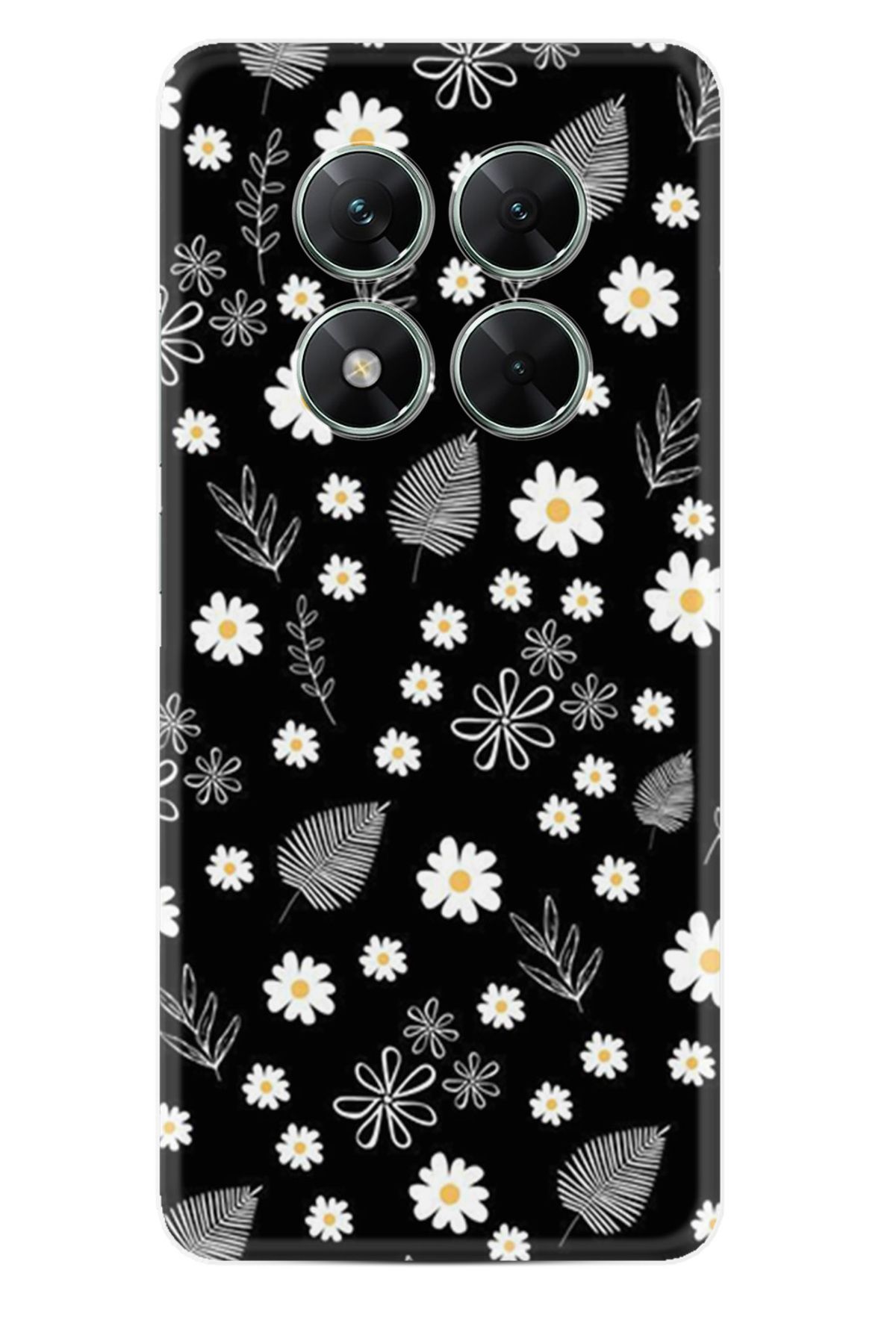 Kılıfland Xiaomi Poco X7 Kılıf Boutique Baskılı Resimli Papatyalar ve Yaprak Pcode -078