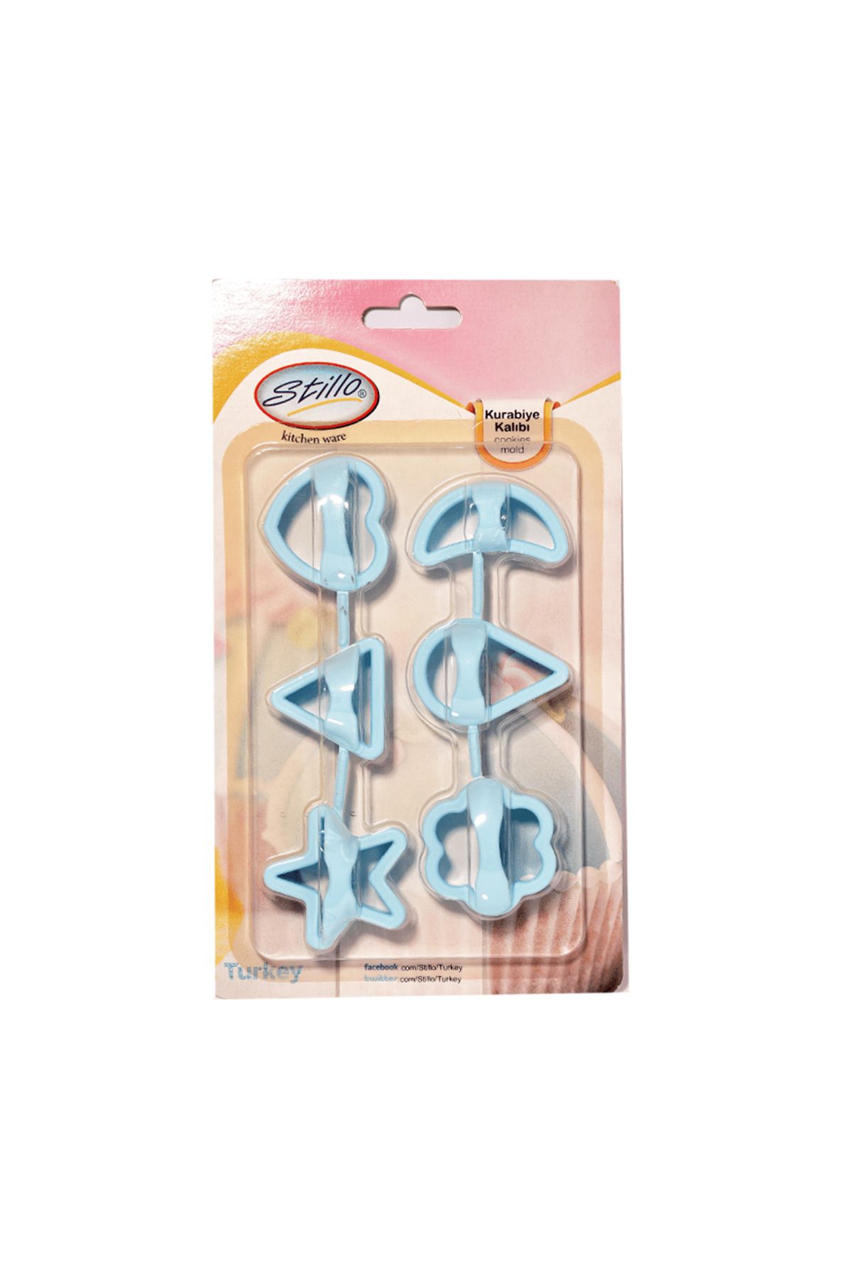 Generic-Plastic cookie cutter, different shapes, 6 pieces, multi-colored 3