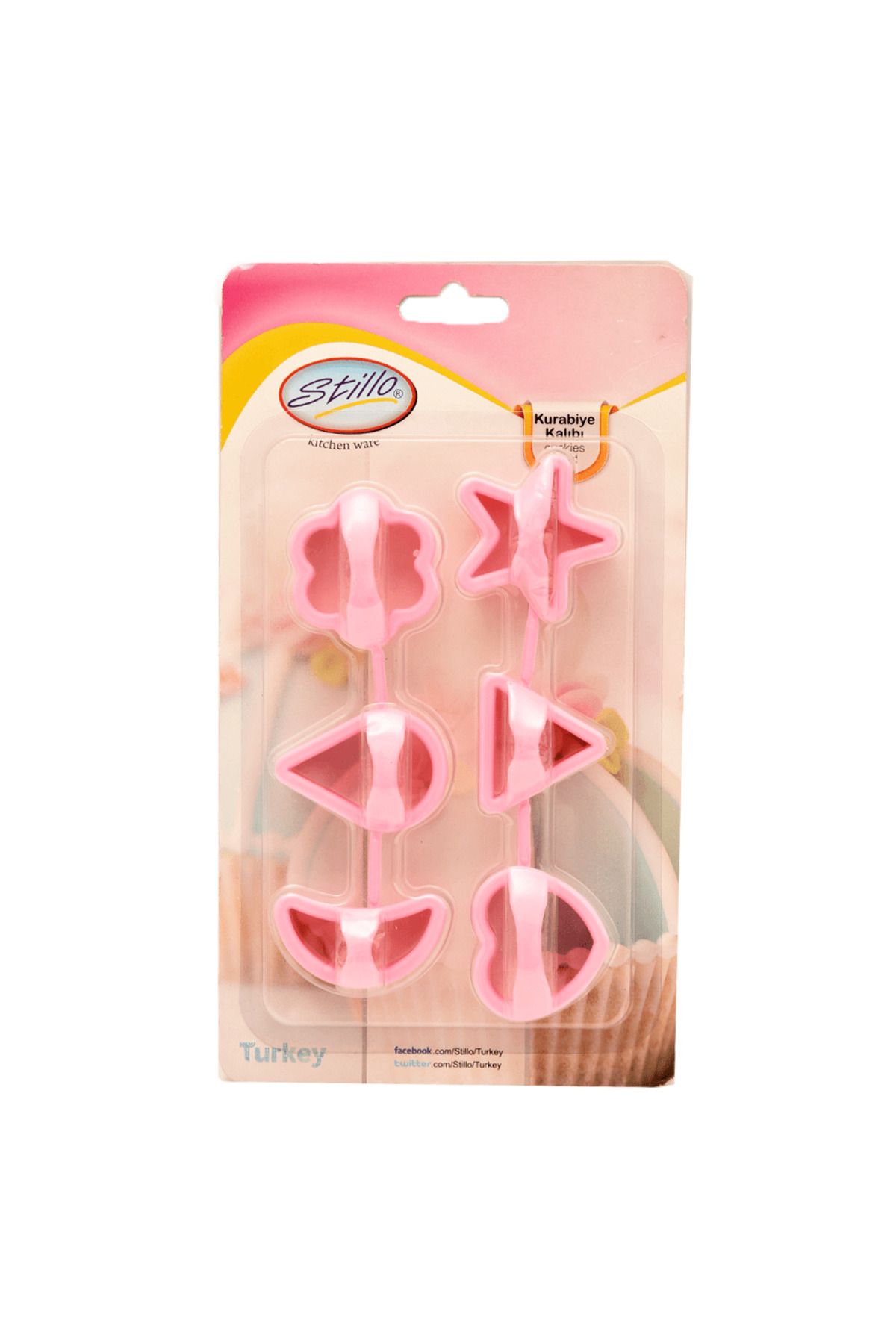 Generic-Plastic cookie cutter, different shapes, 6 pieces, multi-colored 2