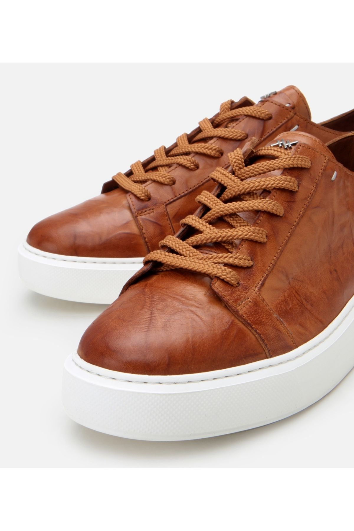 Hotiç-Men's Leather Tan Light Sole Sports Shoes 3