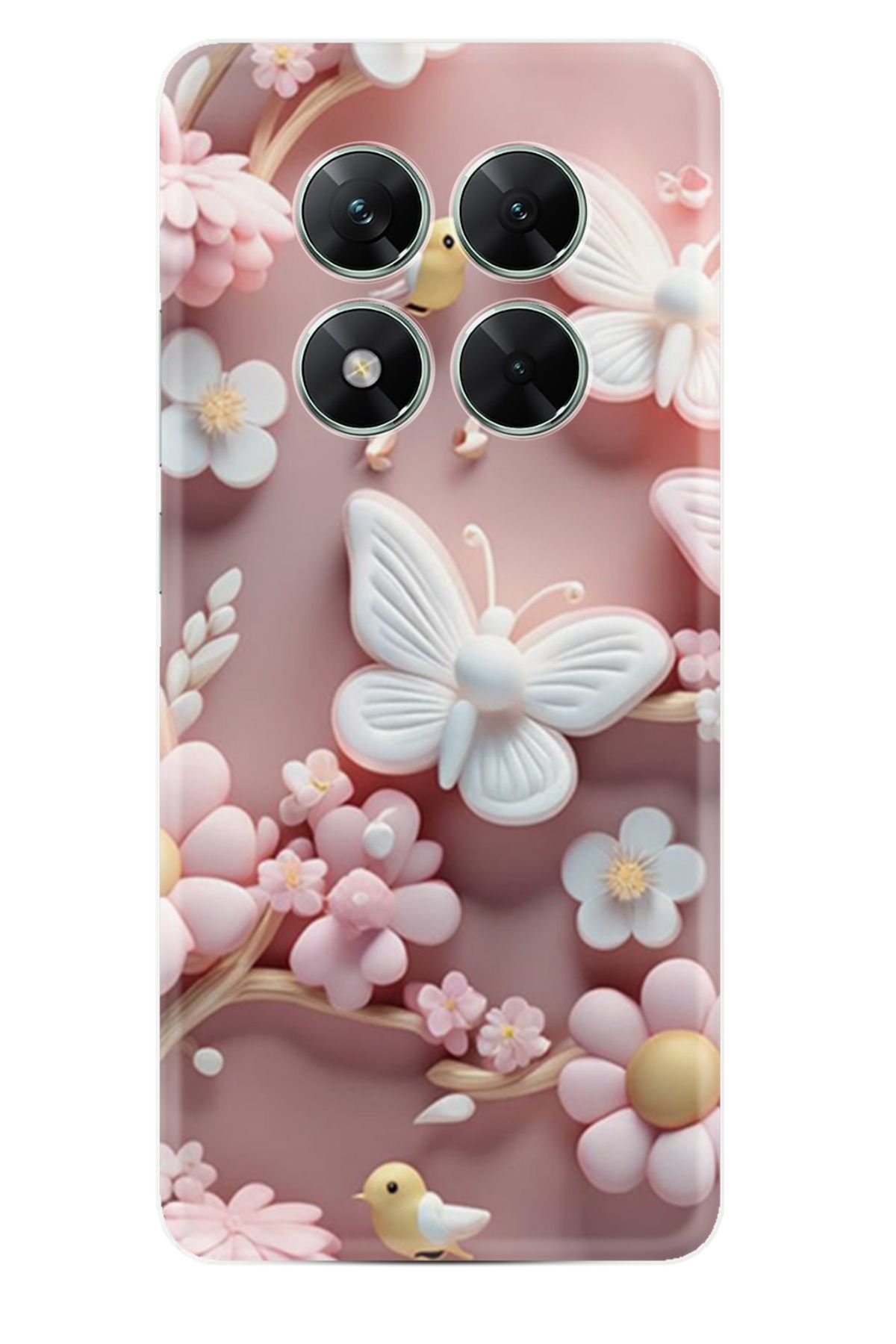 Kılıfland Xiaomi Poco X7 Kılıf Boutique Baskılı Resimli Pembe Kelebekler Pcode -088