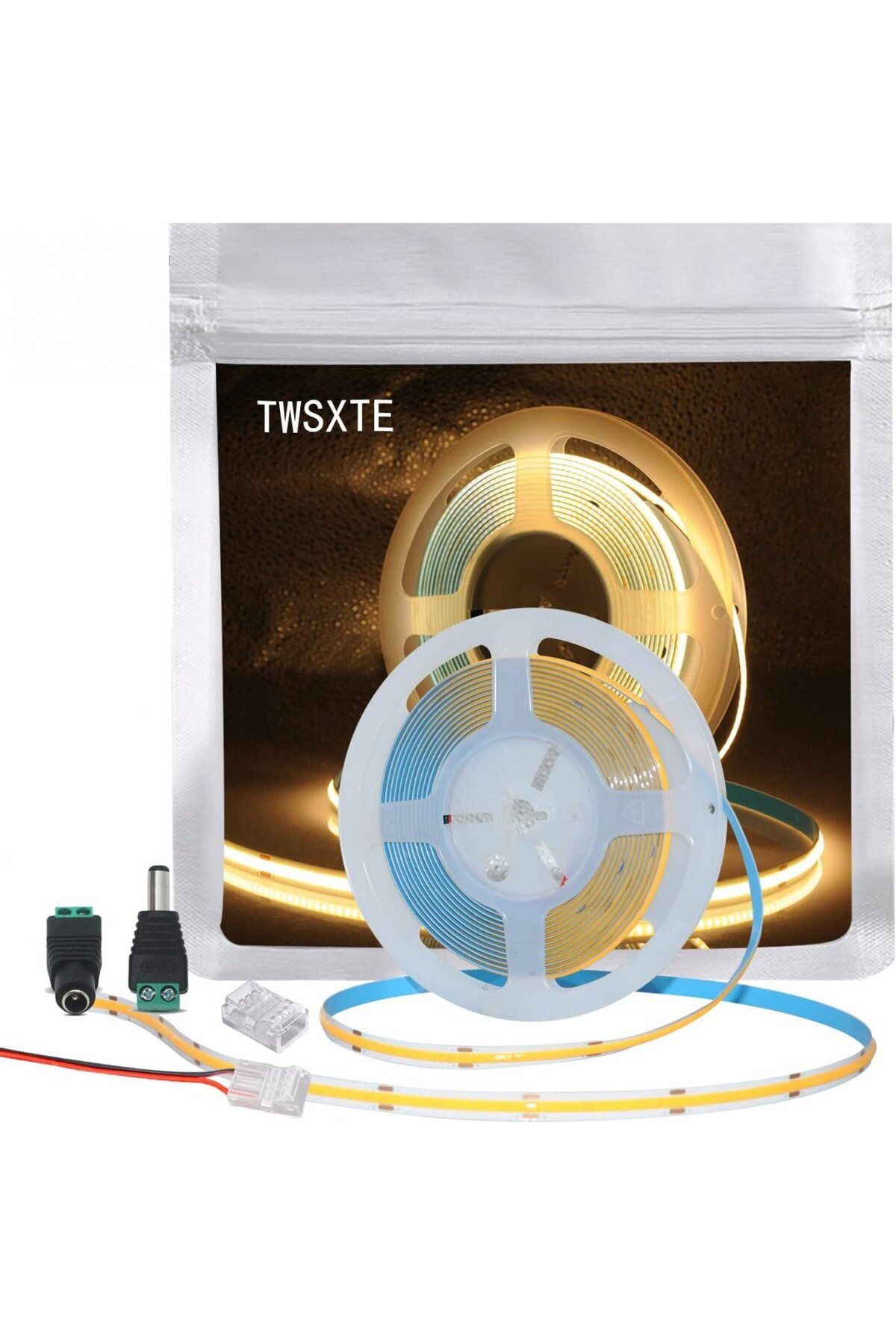 Twsxte Rolă De Bandă Led, 480 Led-uri Pe Metru, Plastic, 3000k, Alb Cald, 2 M - One Size