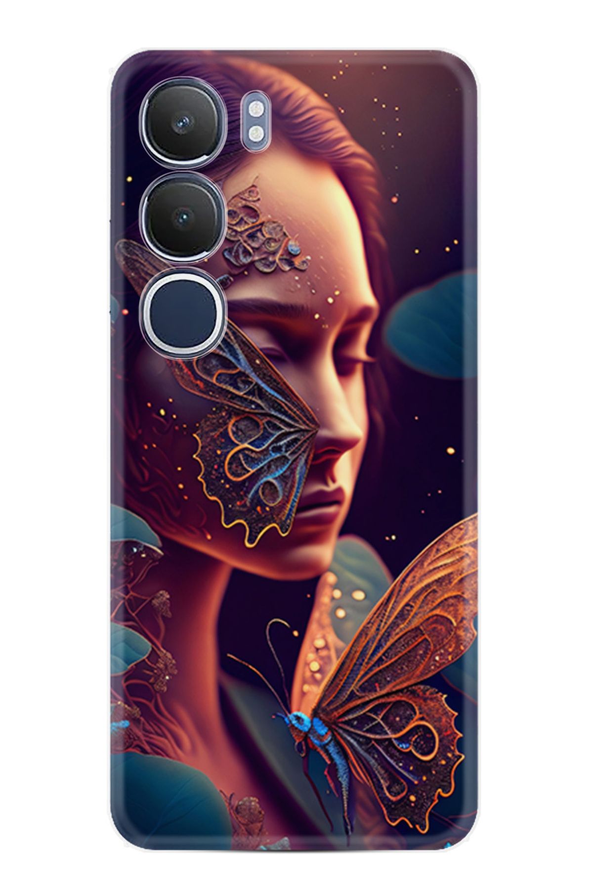 Kılıfland Vivo Y19S Kılıf Boutique Baskılı Resimli Kelebek Kadın Pcode -075