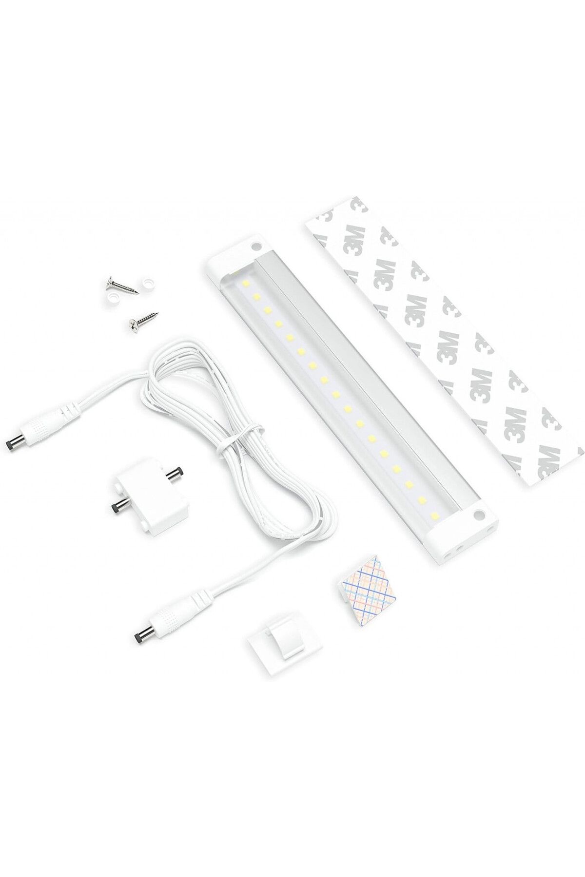 Eshine Set De Bandă Led Autoadezivă Și Cablu, Aluminiu/pvc, Alb, 180 X 28,6 X 9,6 Mm - One Size