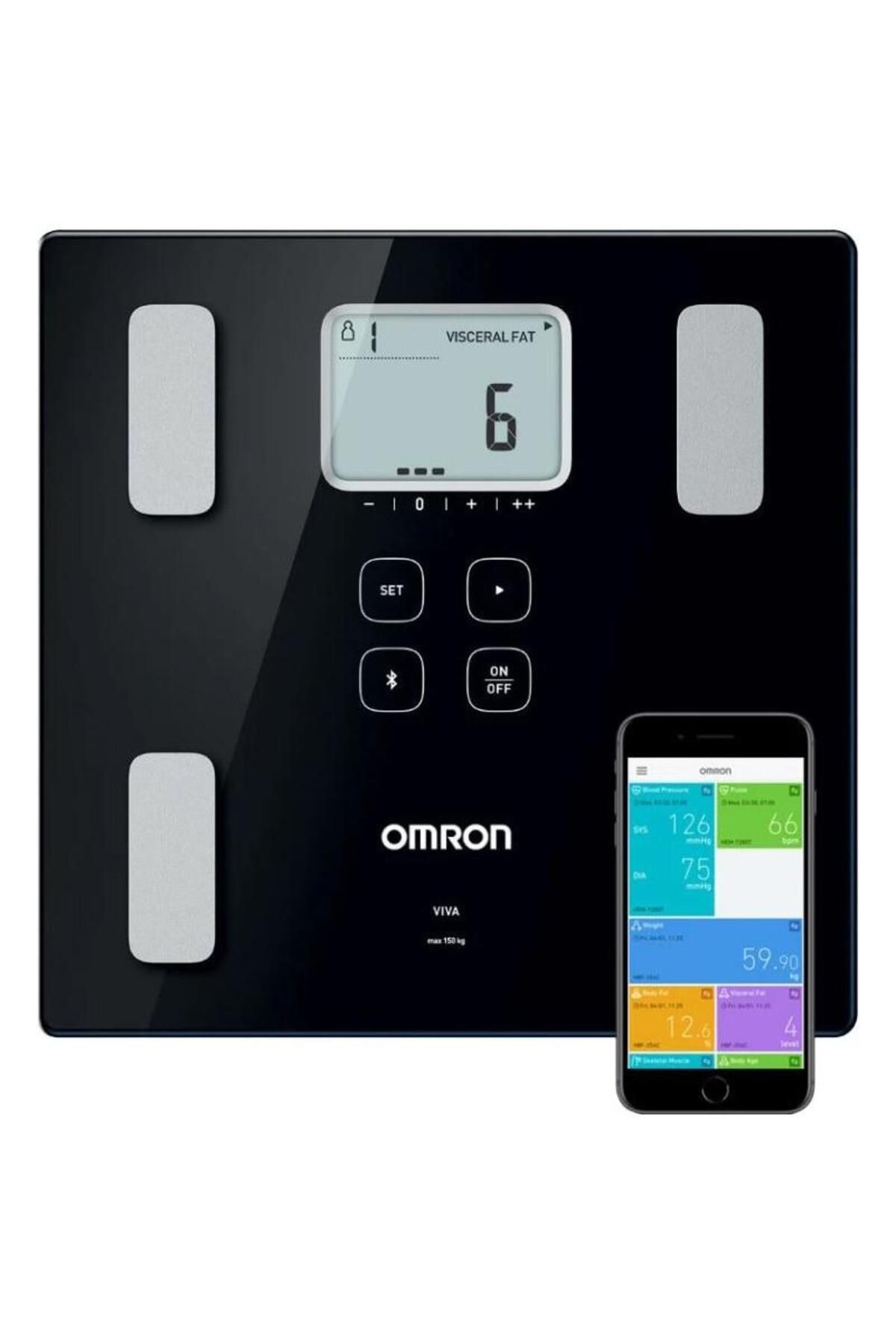 Omron-Omron Viva Body Composition Monitor Scale, Mobile App, 30 Measurements, 4 Users, Black 8