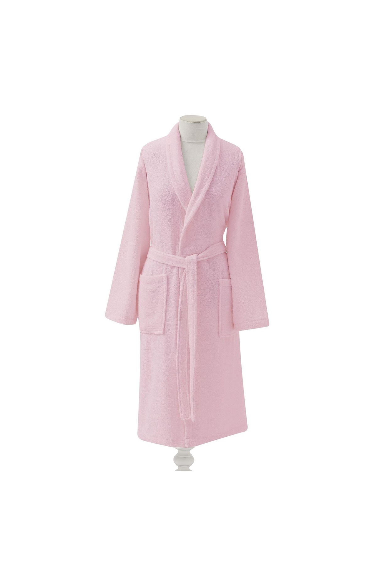 تاج حوله حمام نخی یقه شال S/M صورتی