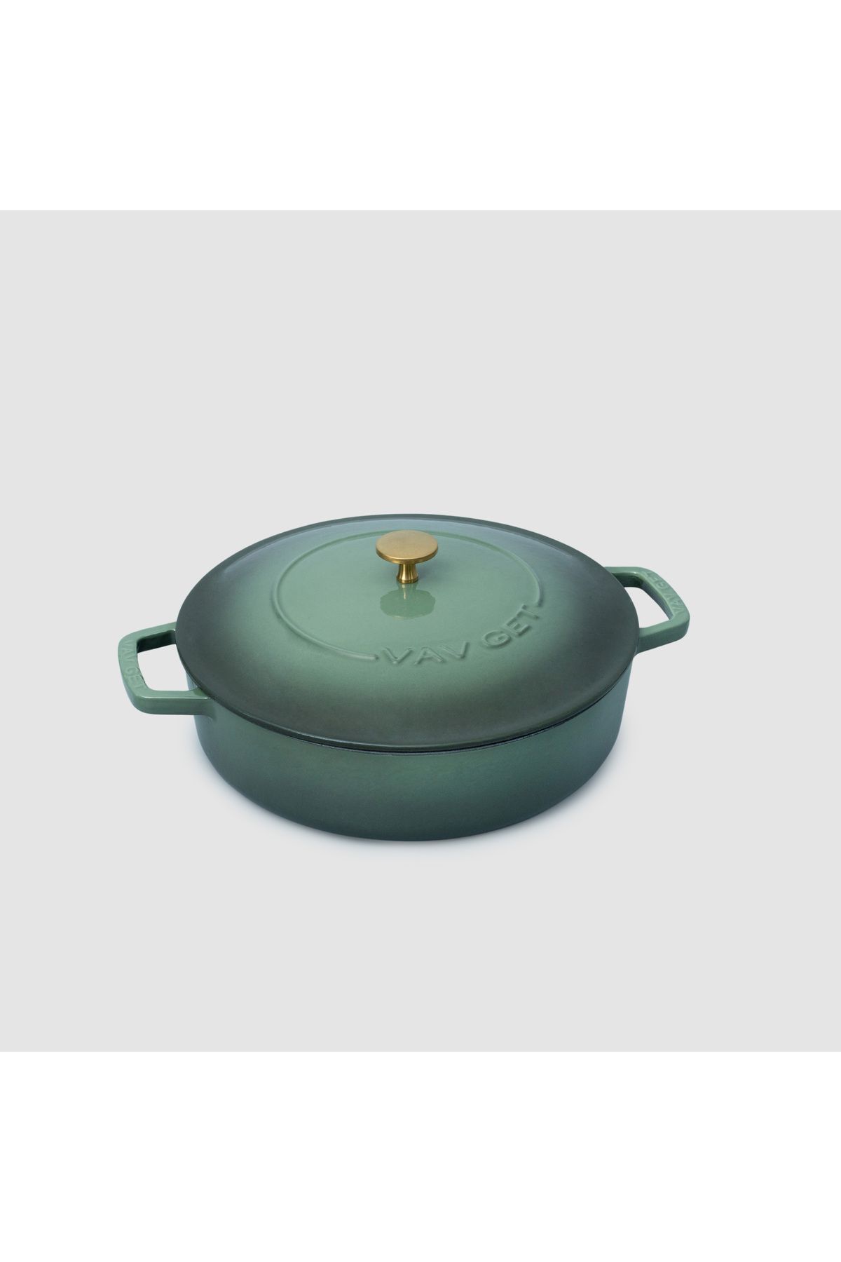 VAV GET-Enameled Cast Iron Dutch Oven Braiser Pan, 28cm / 3.79l, Induction & Oven Safe. 5