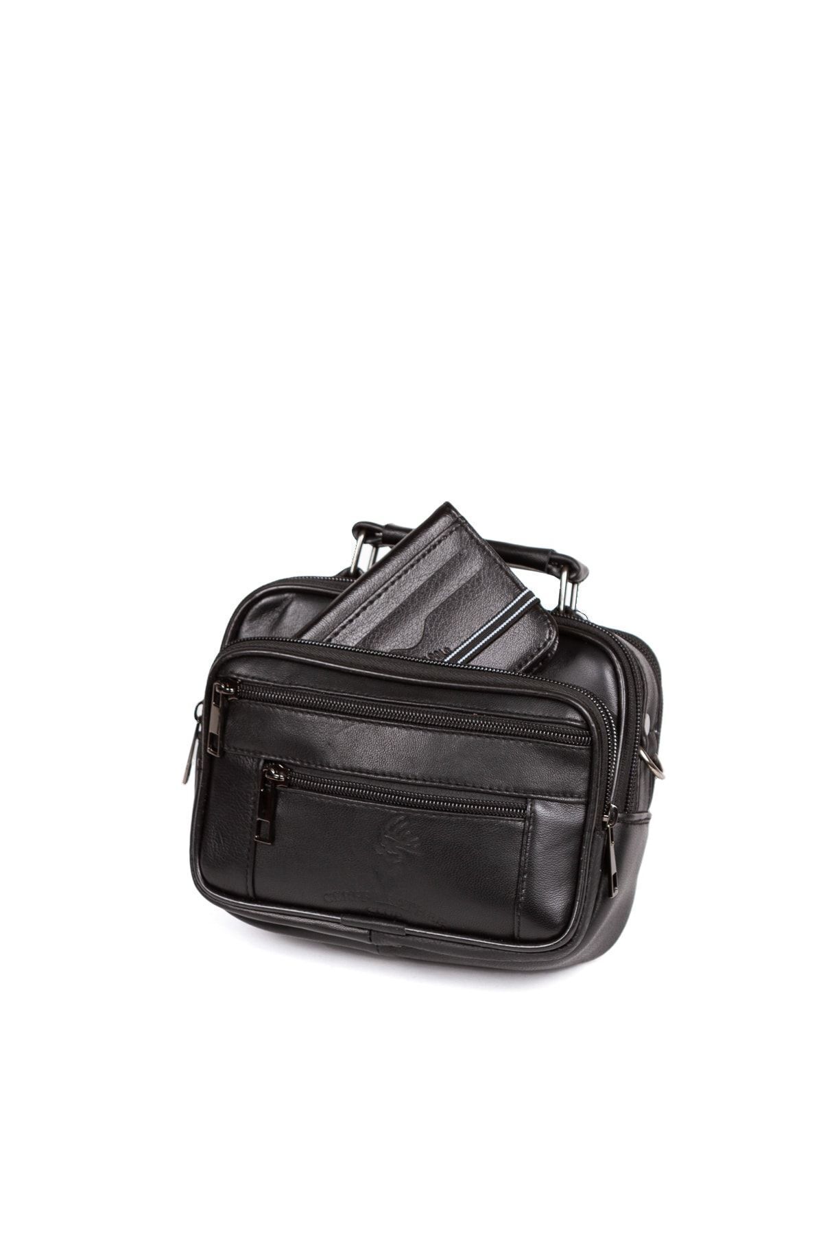 CERFF LEATHER CLUP Omuz Askılı Erkek Deri Kasalı Çanta (KÜÇÜK) 18*15 Cm) görsel 6