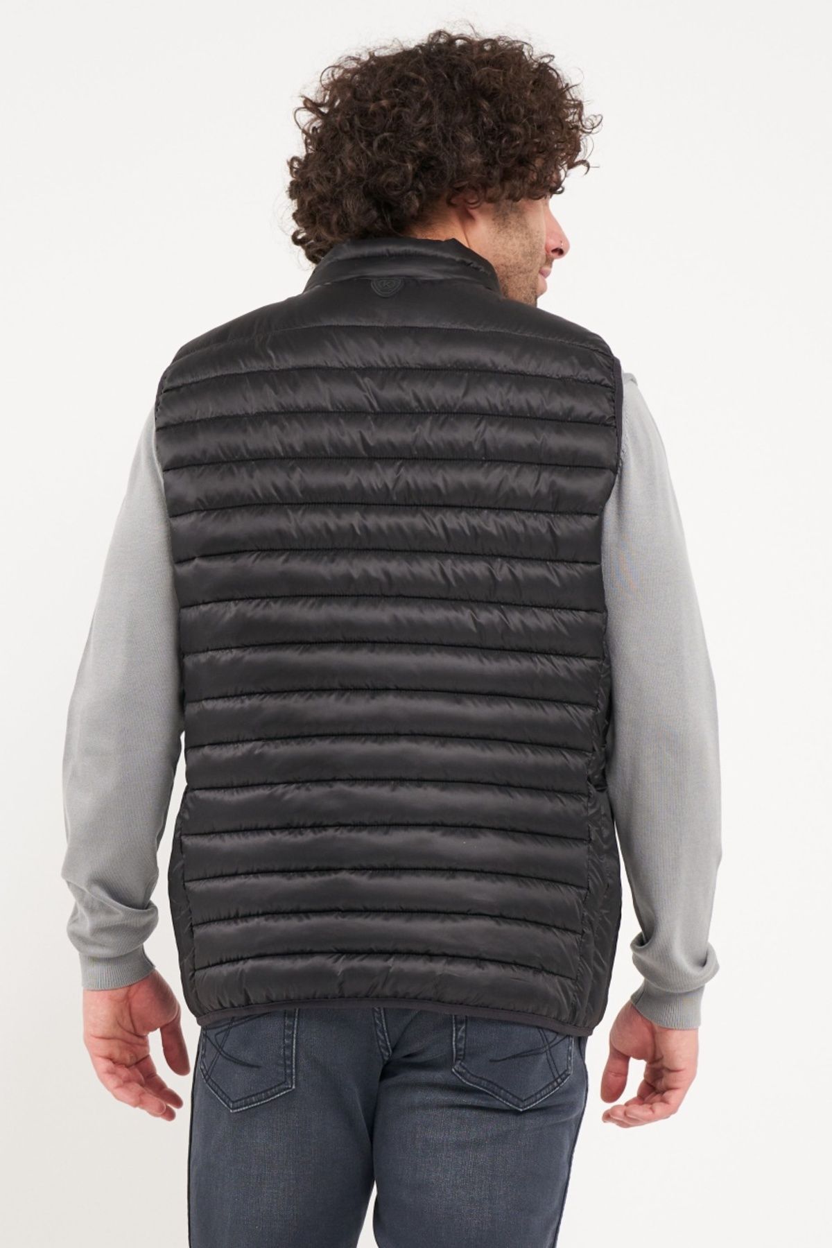 Kenvelo-Men's vest with pockets, solid color 5