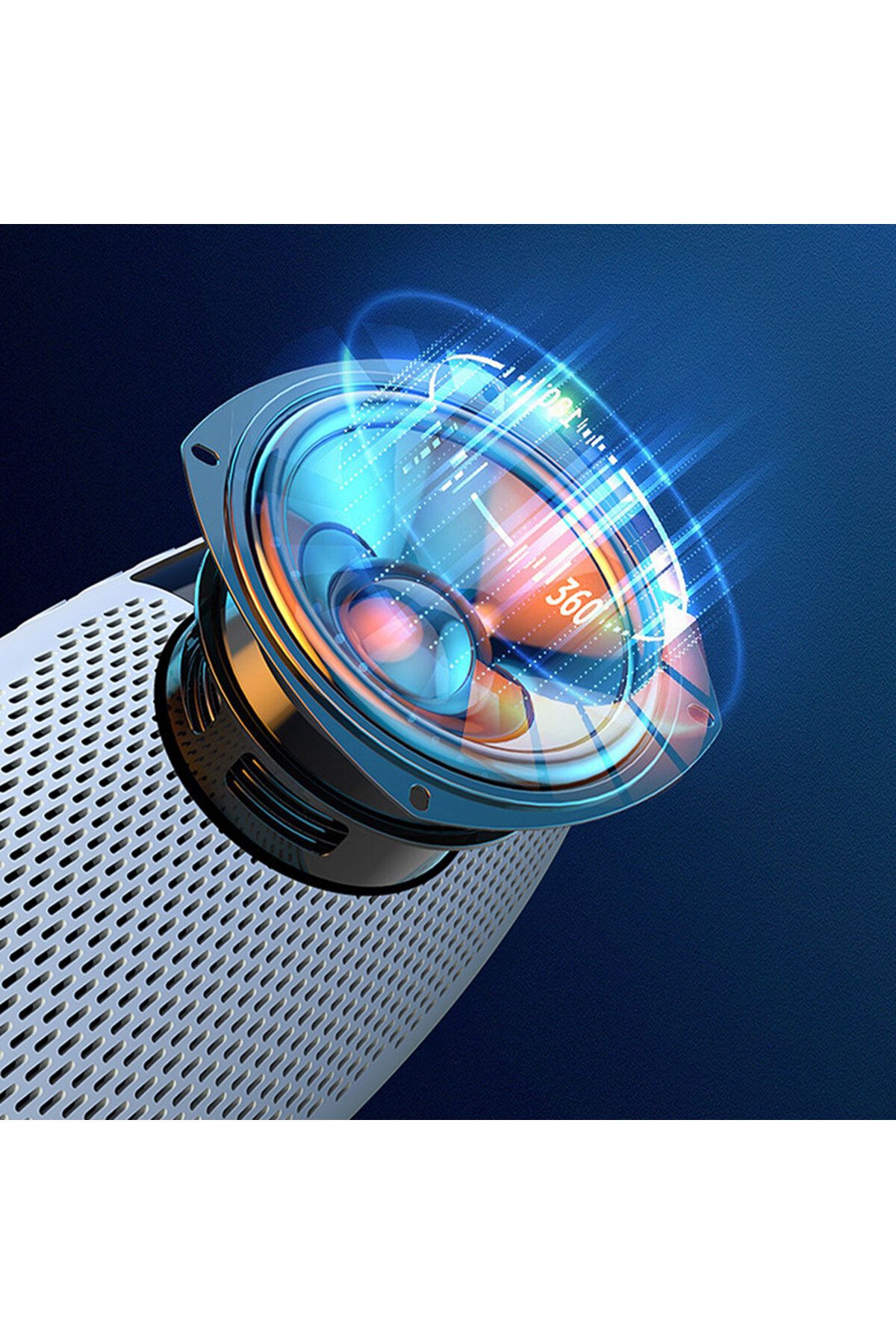 Generic-Bluetooth Speaker with LED Light Modes & Digital Clock USB Rechargeable, Wireless Audio 6