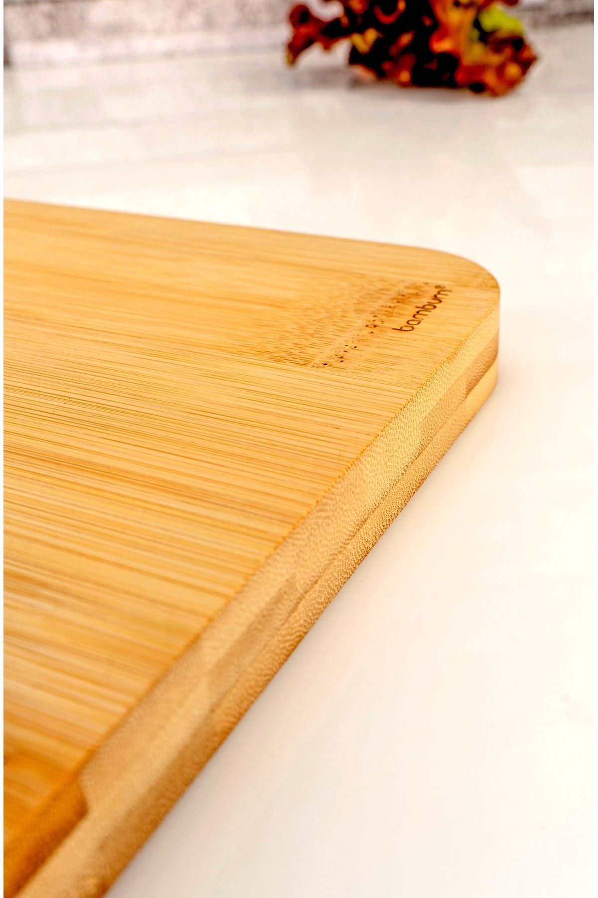 Bambum-Zoe Cutting Board with Steel Handle - Rectangular Structure 4