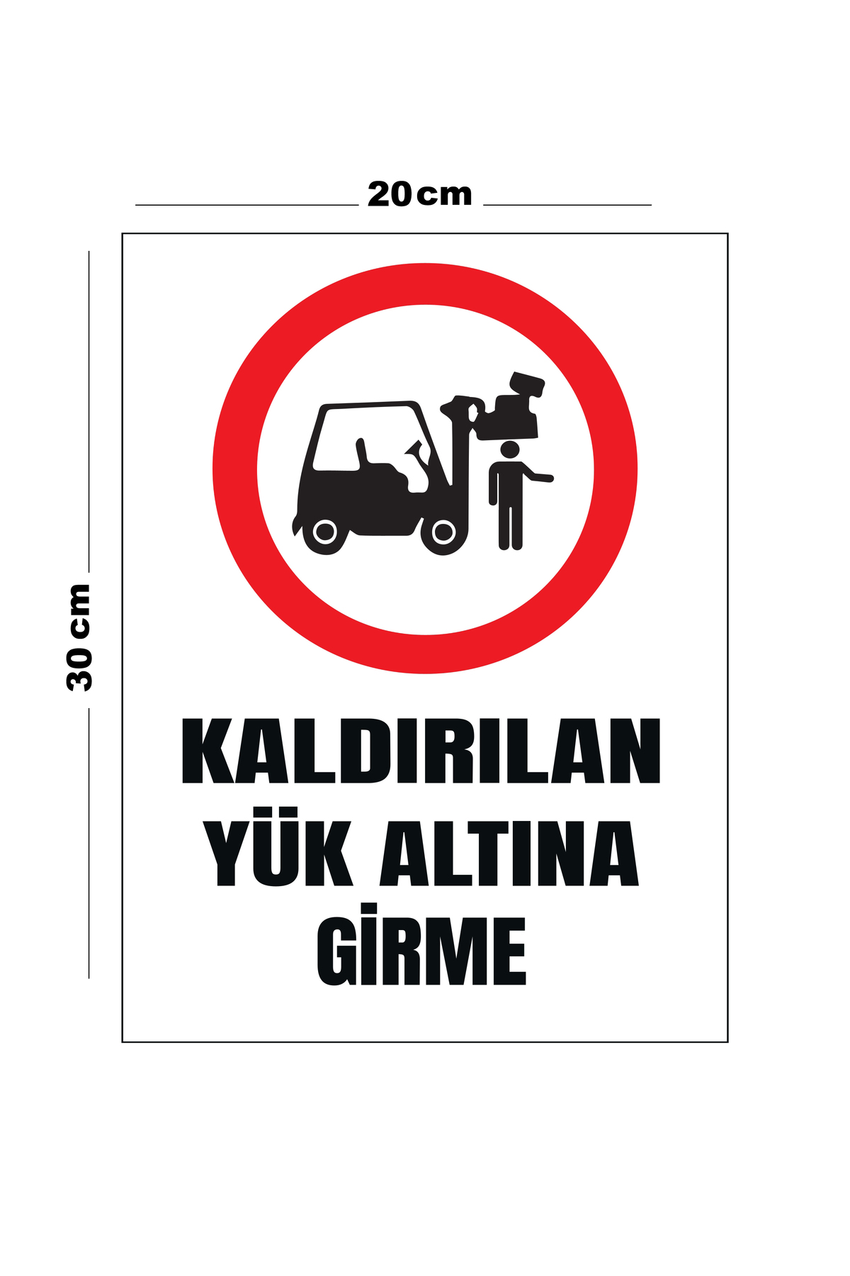 Lucena Metal Enter under Lifted Load 20cm X 30cm A4 Size Warning Sign ...