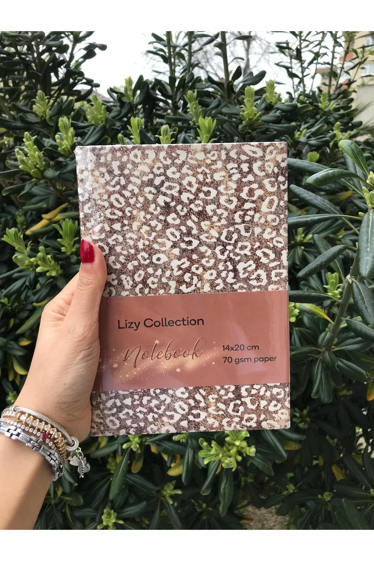 Adalinhome-Lizy Leopard Patterned Timeless Agenda and Accessory Bag (14*20 - 70 Sheets) 4