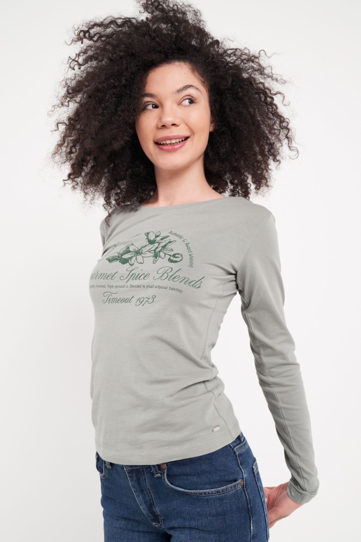 Timeout-Women's long-sleeved T-shirt with print 5