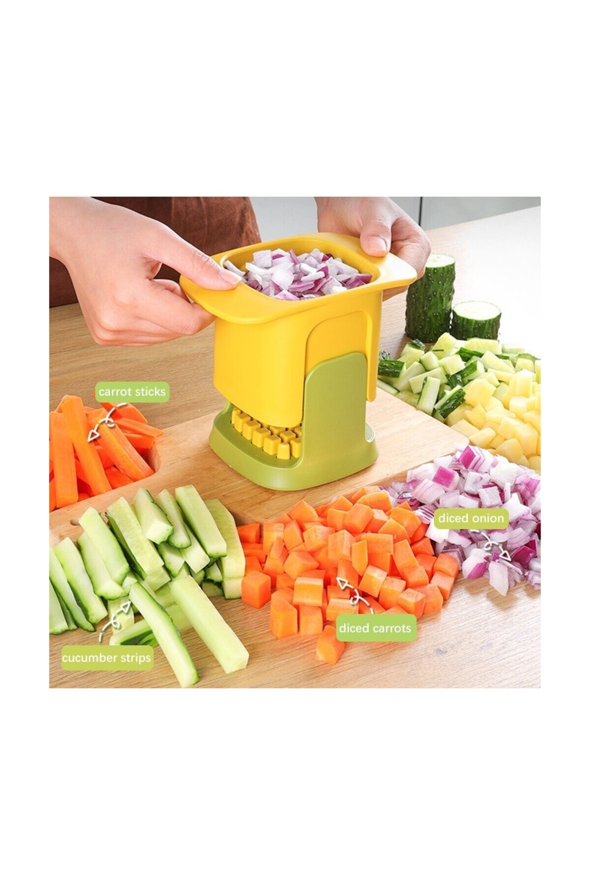 MorPort-Practical Vegetable and Fruit Chopper I Vegetable Slicer I Vegetable Chopper I Fruit Slicer 5