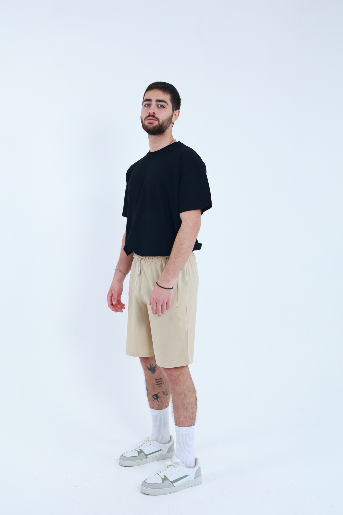 TKT  Erkek Paraşüt Kumaş (Dokuma) Fermuarlı Arka Cepli Beli Lastikli Şort Bermuda - Görsel 7