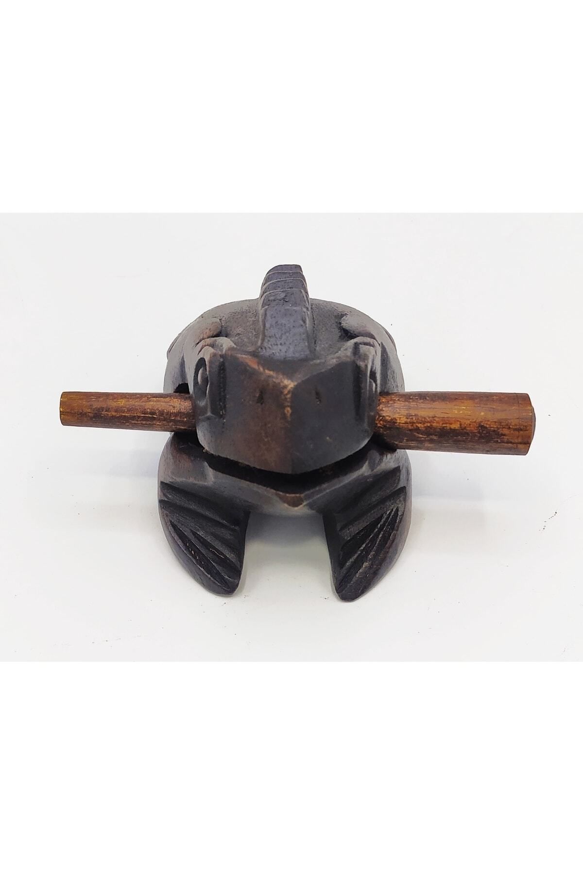 Souvenest Tayland Geleneksel Kurbağa Sesi Çıkaran Dekoratif Şans Kurbağasık.kahverengi 10 Cm No:3