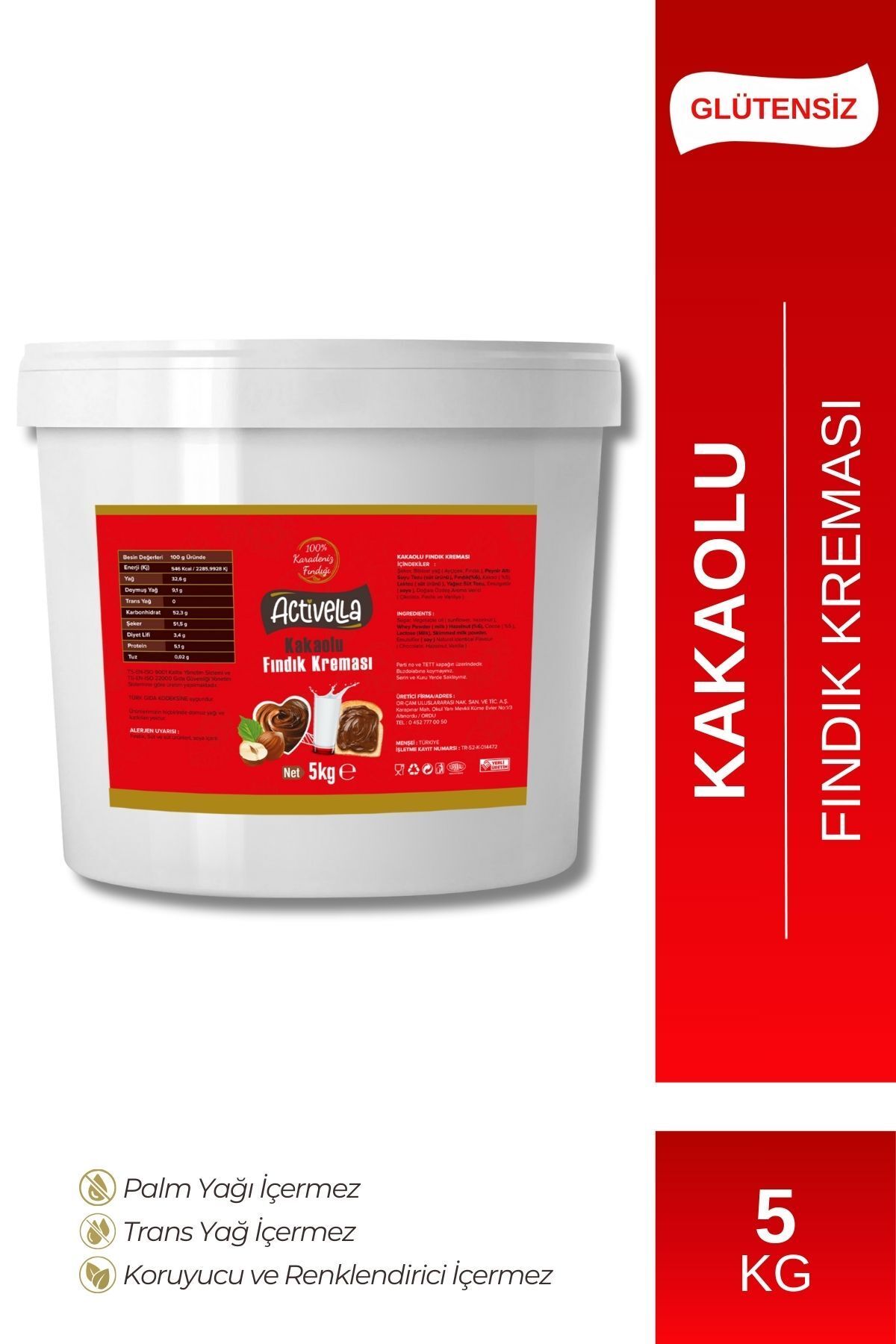 Activella Kakaolu Fındık Kreması 5kg