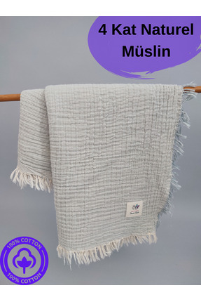 RUKİYE YAVUZ Pamuk Pazen Naturel Doğal Müslin Bebek Çocuk Battaniyesi Kundak ...