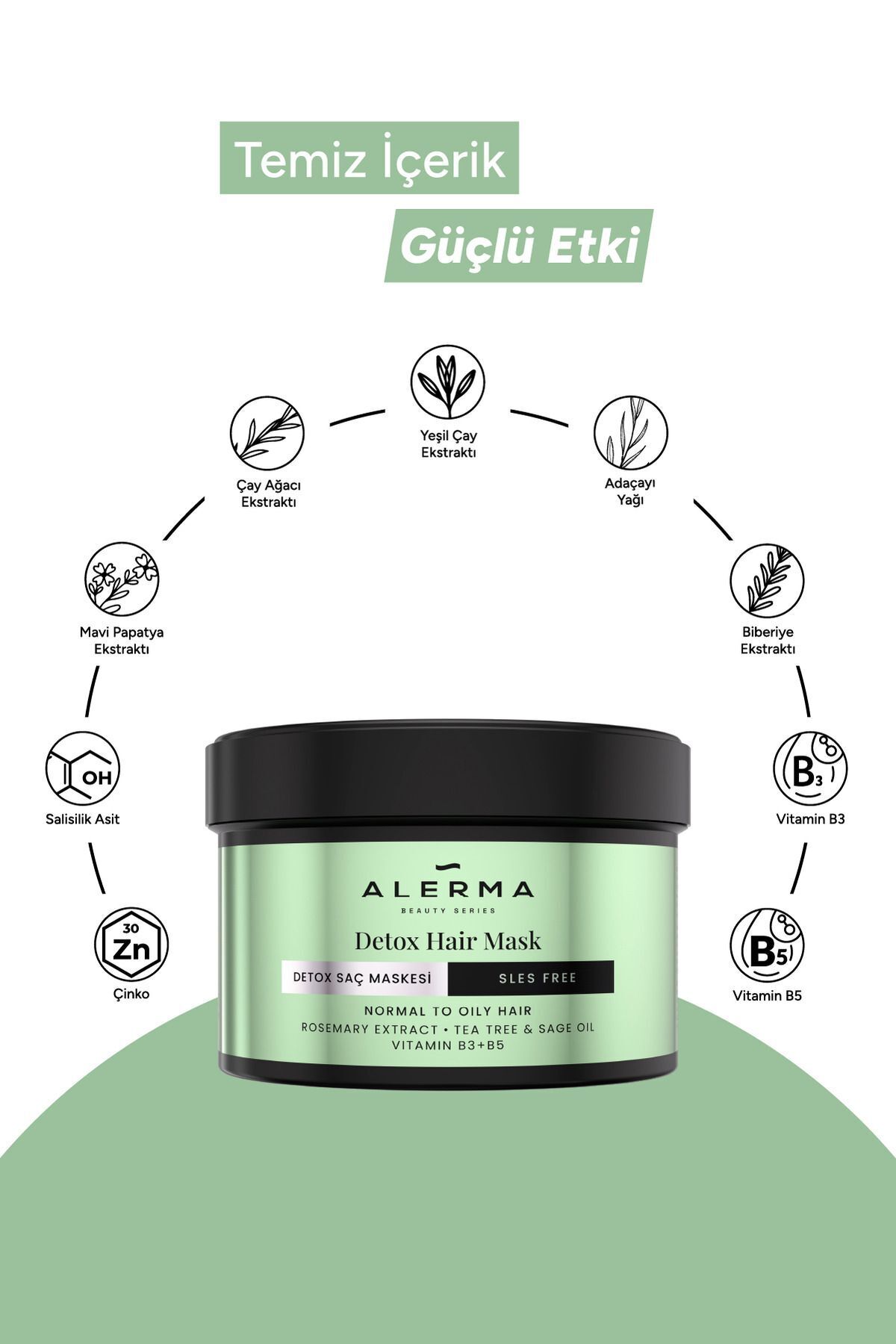 Ince Telli Ve Yağlı Saçlar Için Detox Sülfatsız Saç Maskesi 240 ml — 8684420781071 — تصویر 6 از 7