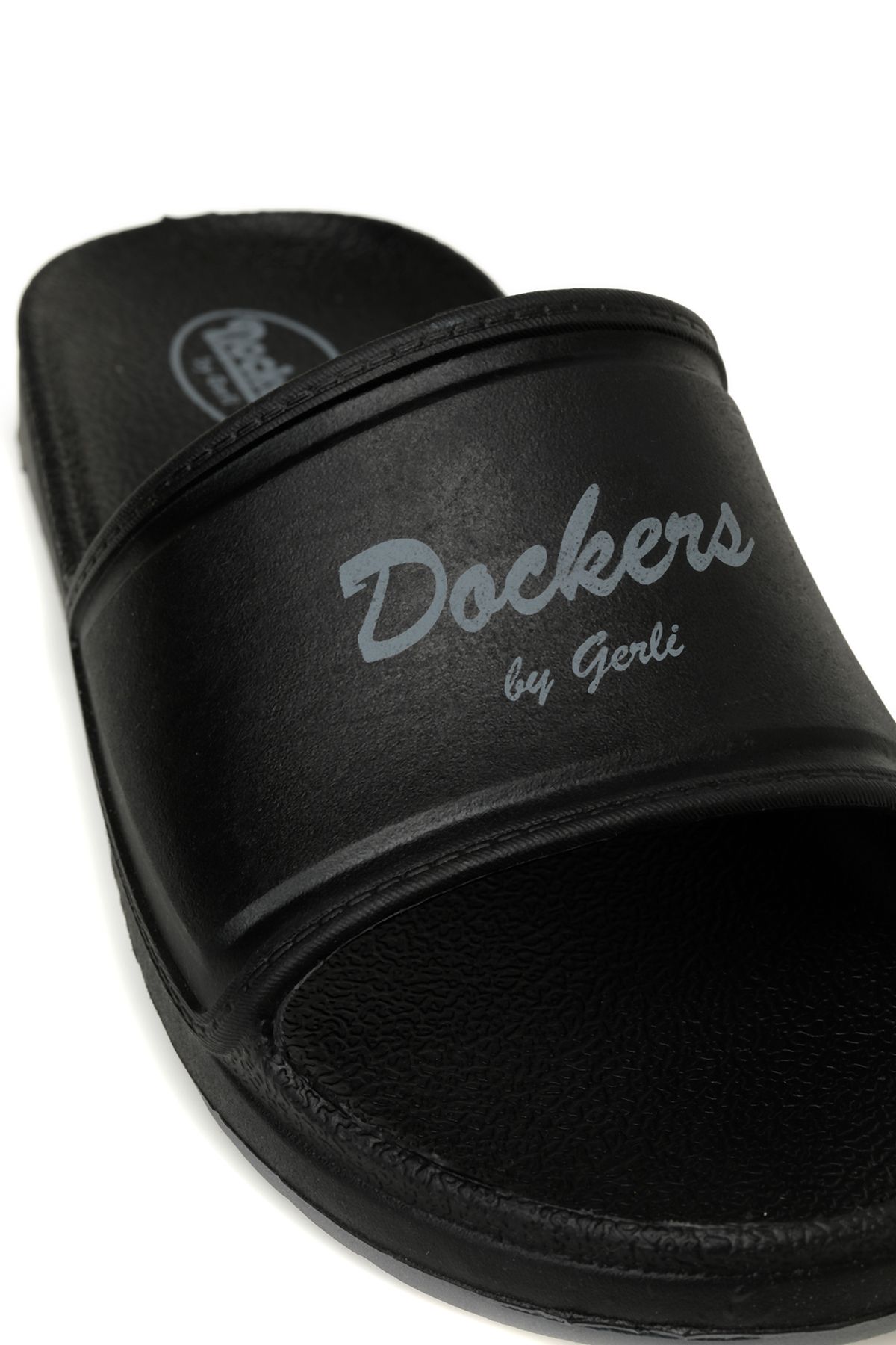 دمپایی سیاه مردانه 234705 3FX پوست اورجینال Dockers