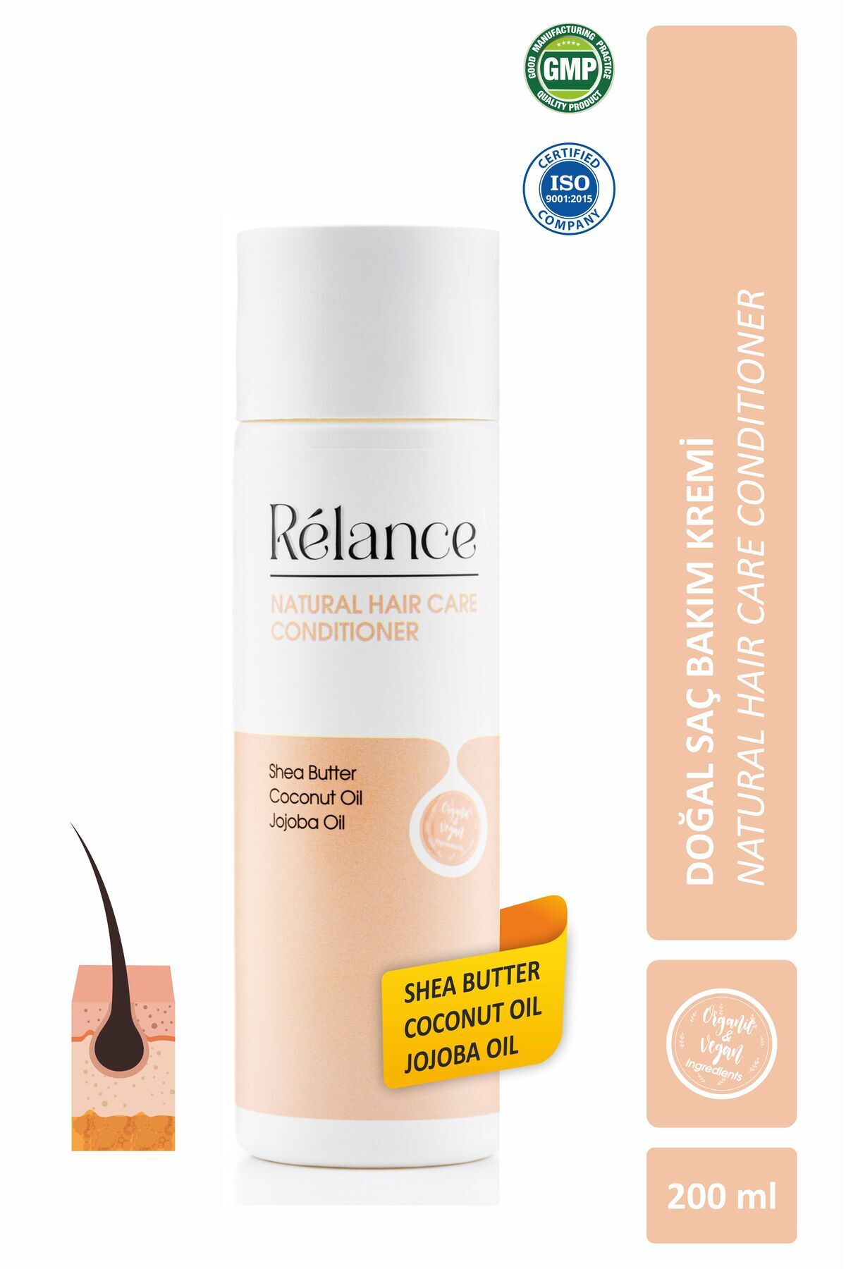 Relance Vegan & Organik Içerikli Doğal Saç Kremi 200 ml — 556