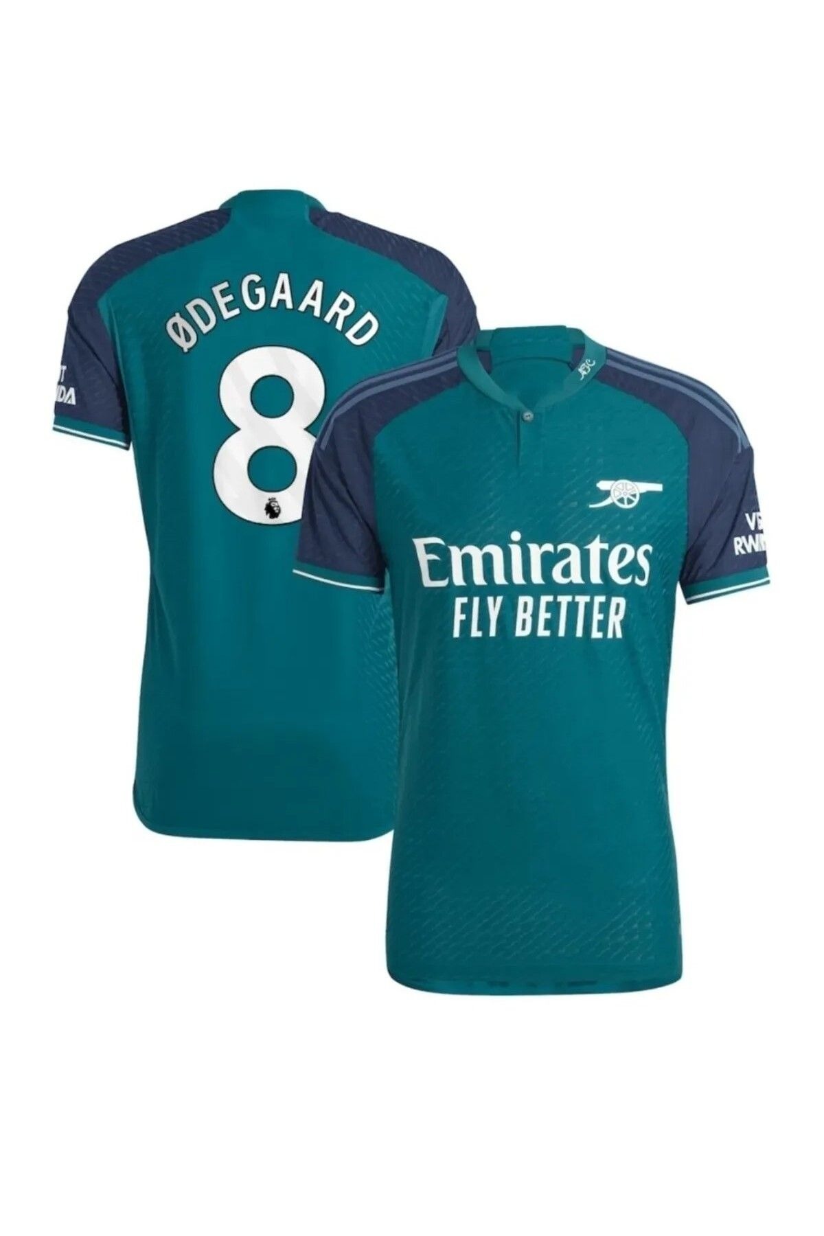 Jeu De Noms Officiels Et Patch Complet Pour Maillot Arsenal Third 24/25 - Version Degaard 8 UCL, Homme