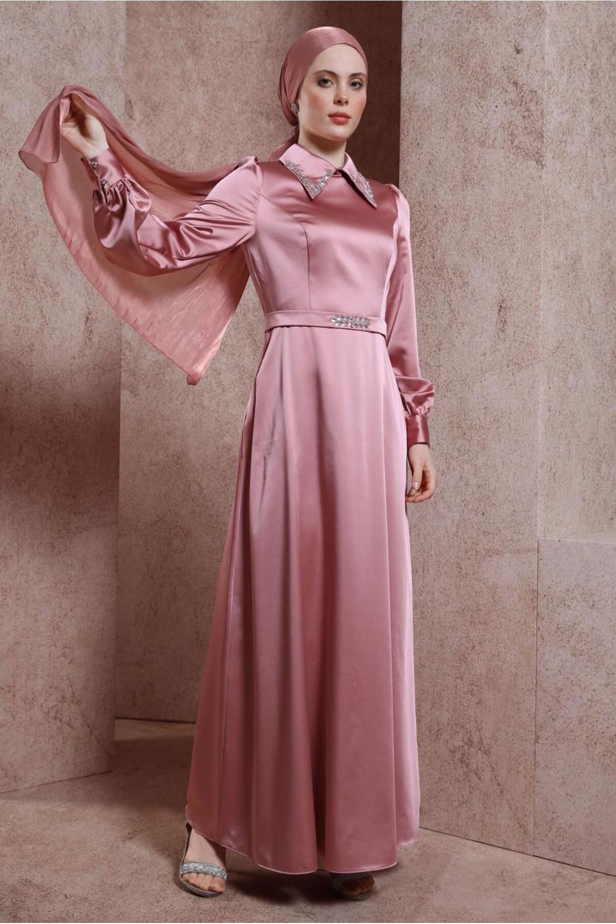 لباس ساتن سنگ دوزی 43940 Alvina