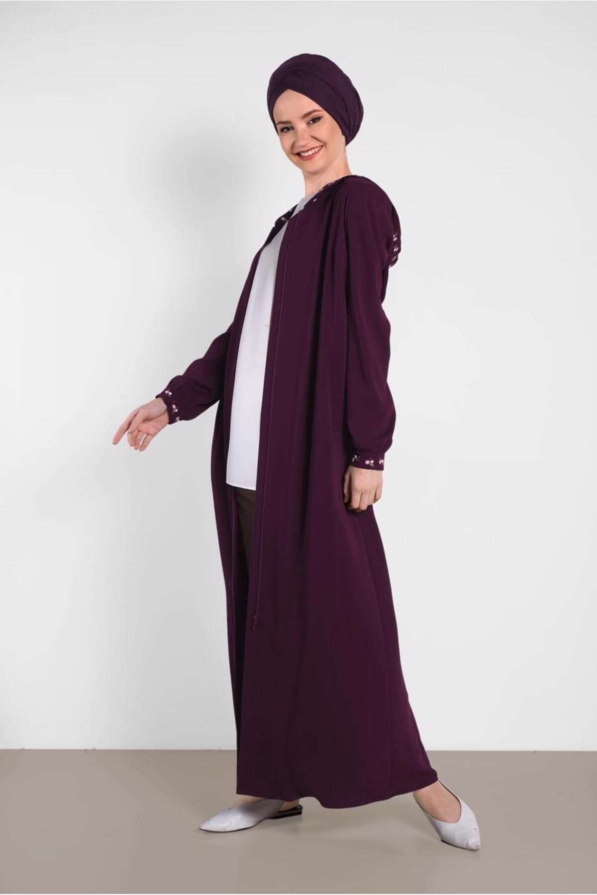 زیپ جلو دوزی رنگارنگ SPORTS ABAYA 8313 Alvina