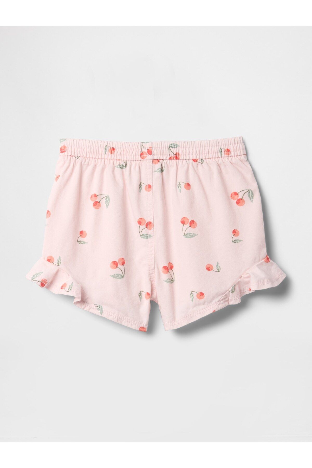 Kız Bebek Pembe Fırfırlı Pull-On Twill Şort - 3